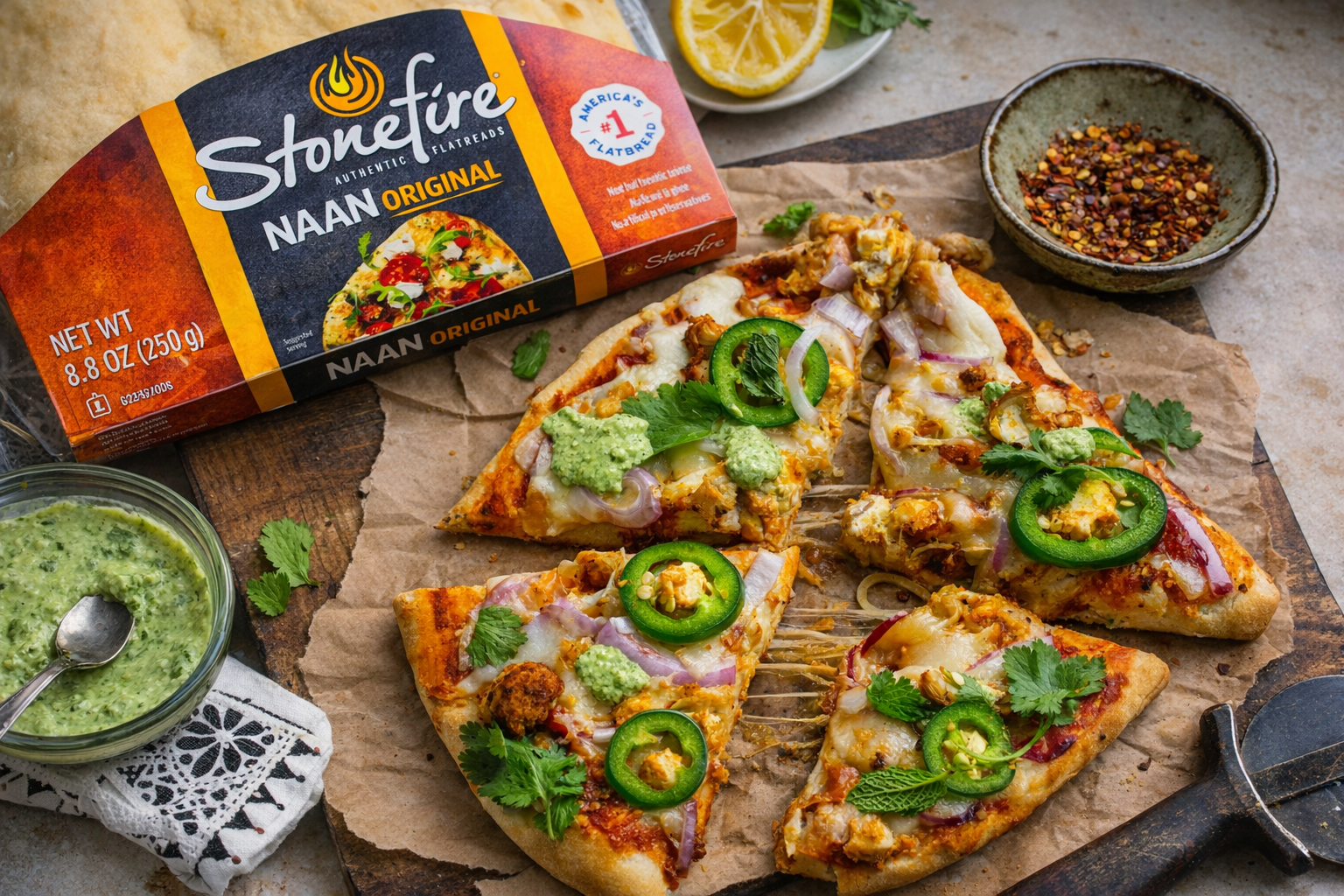 Tandoori Naan Pizza – Stonefire Authentic Flatbreads