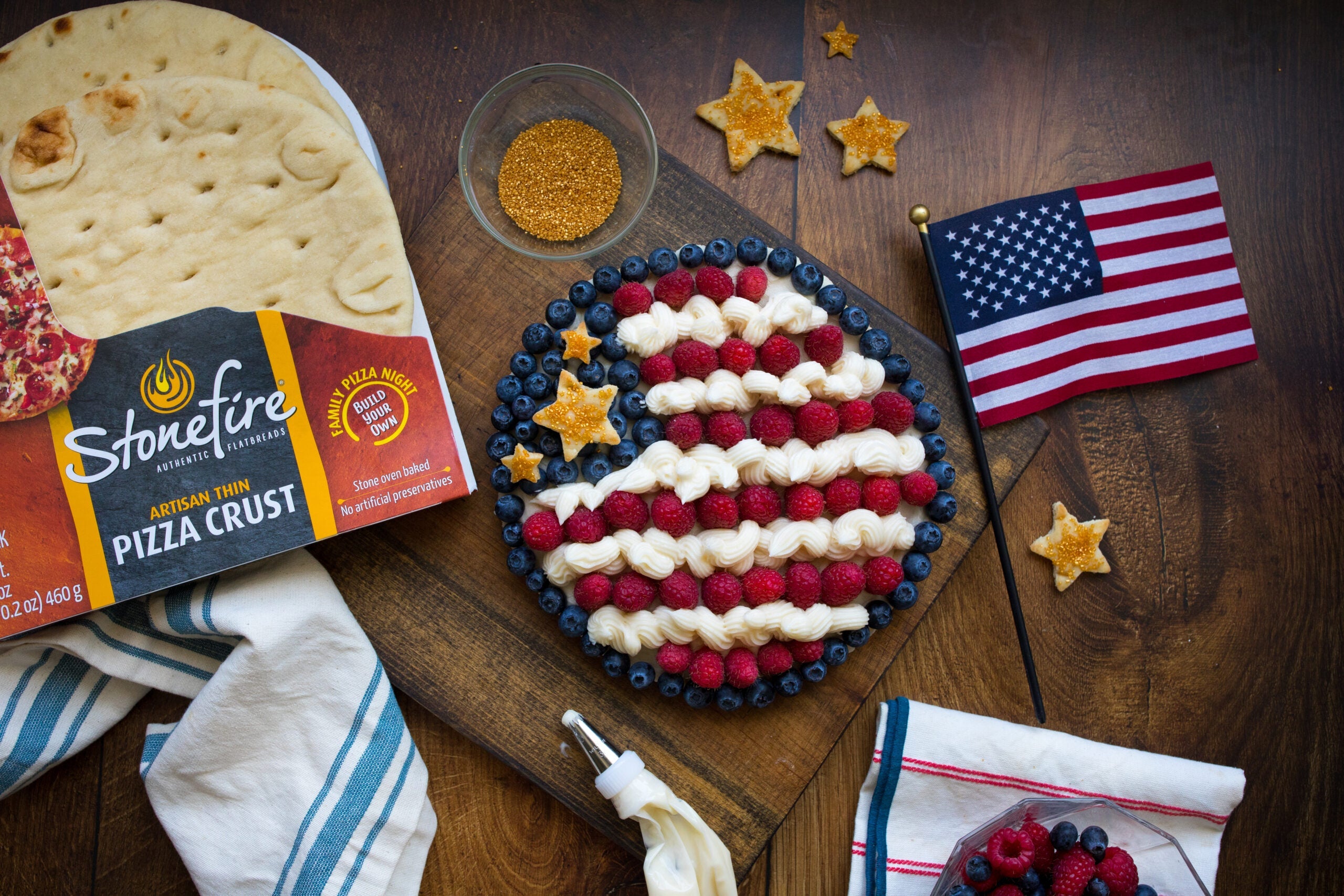 American Flag Fruit Pizza – Stonefire Authentic Flatbreads