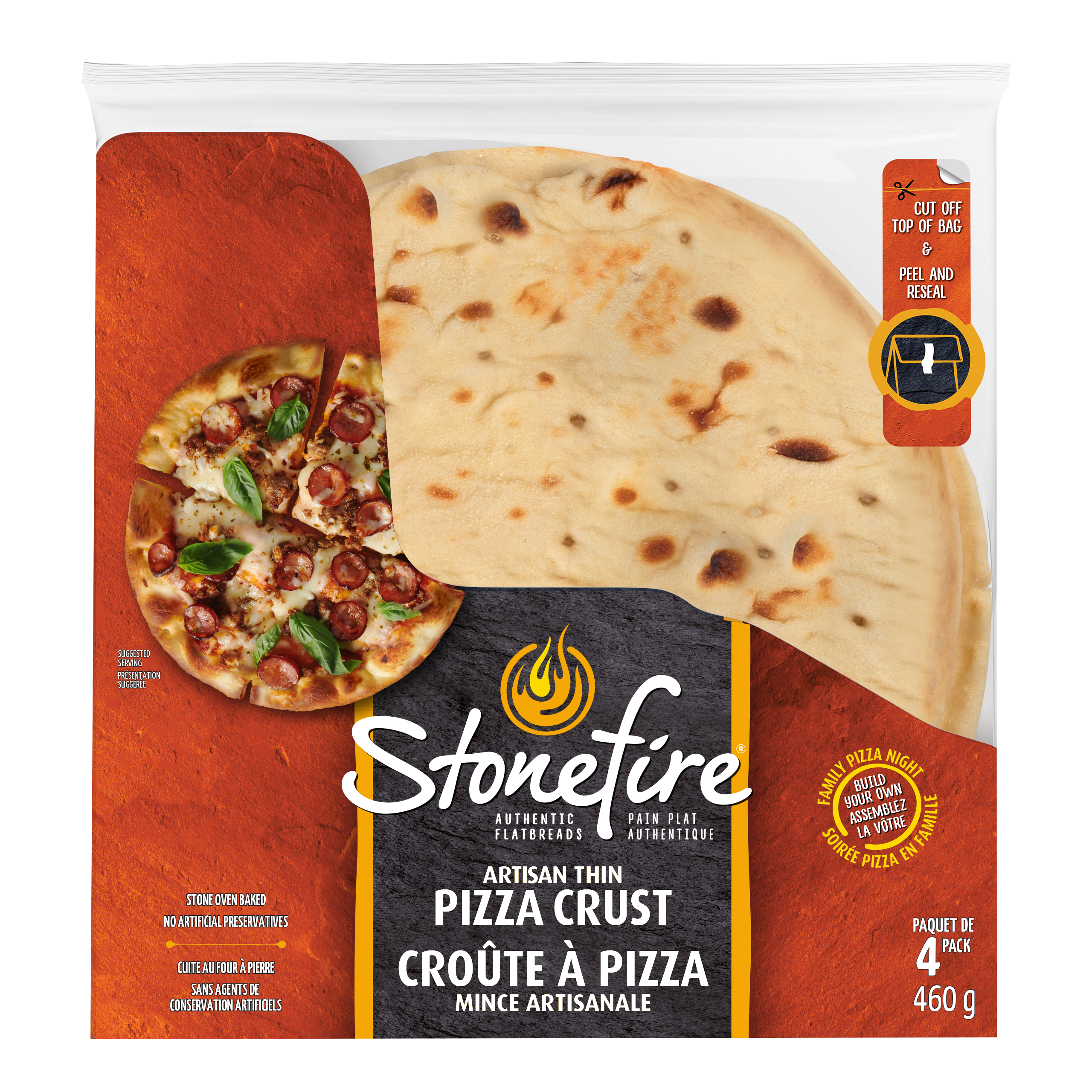 Stone  22SS マンツーマン L size Artisan Thin Pizza Crust – Stonefire Authentic Flatbreads