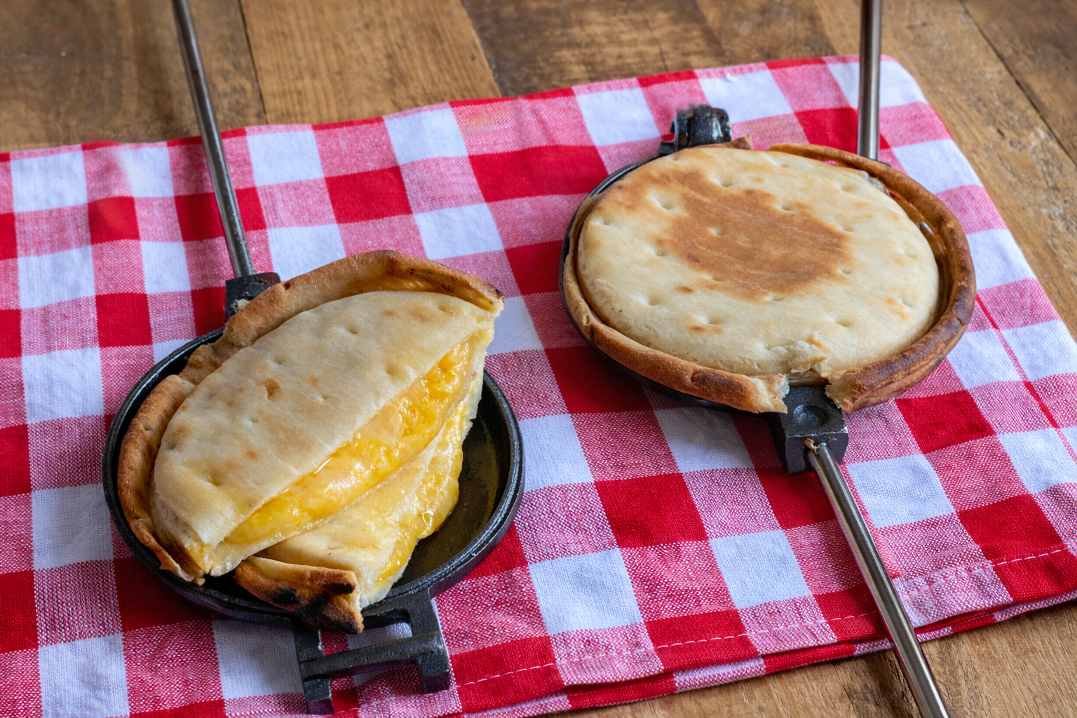 Pie Iron Grilled Cheese