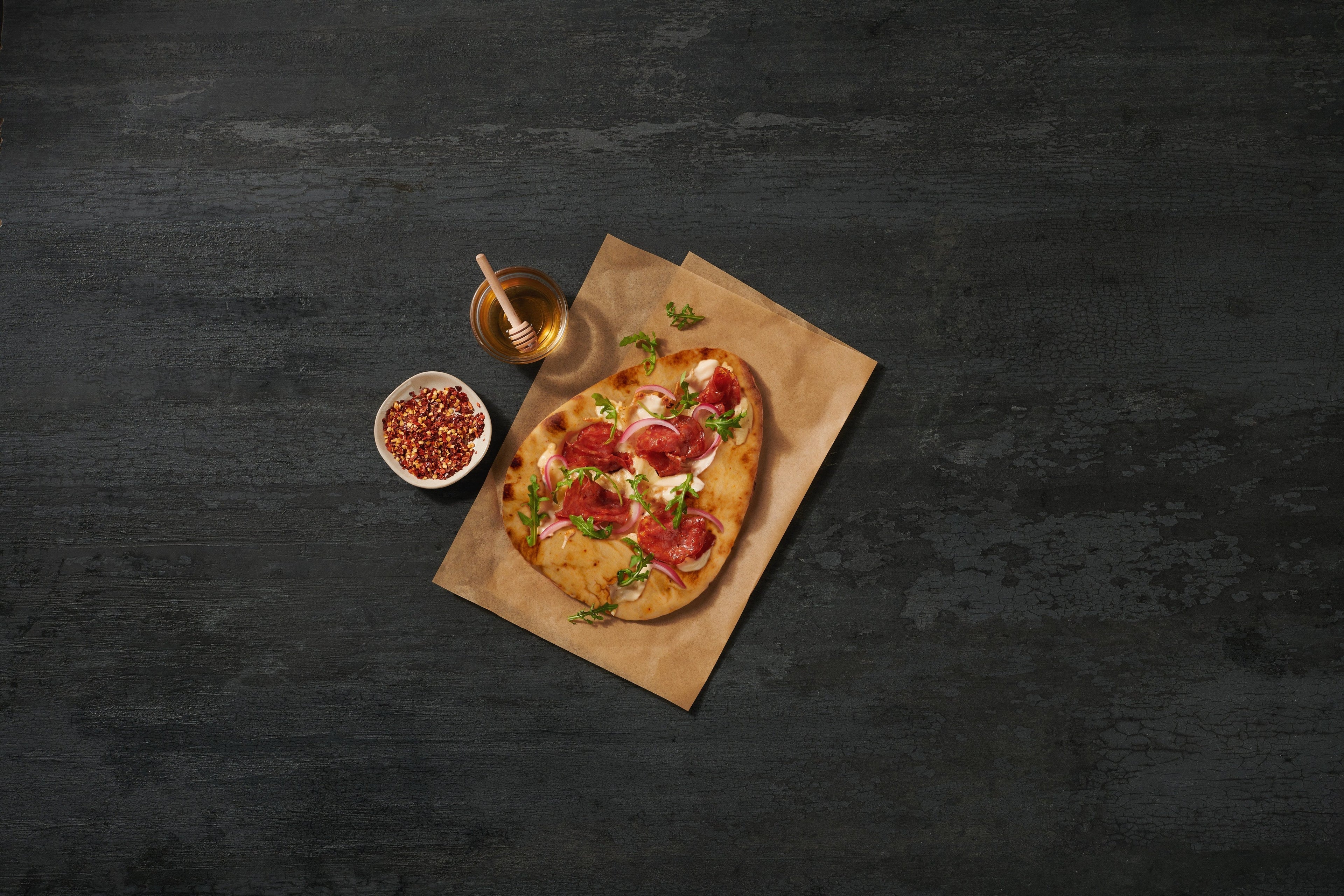 Killer Bee Hot Honey Naan Pizza