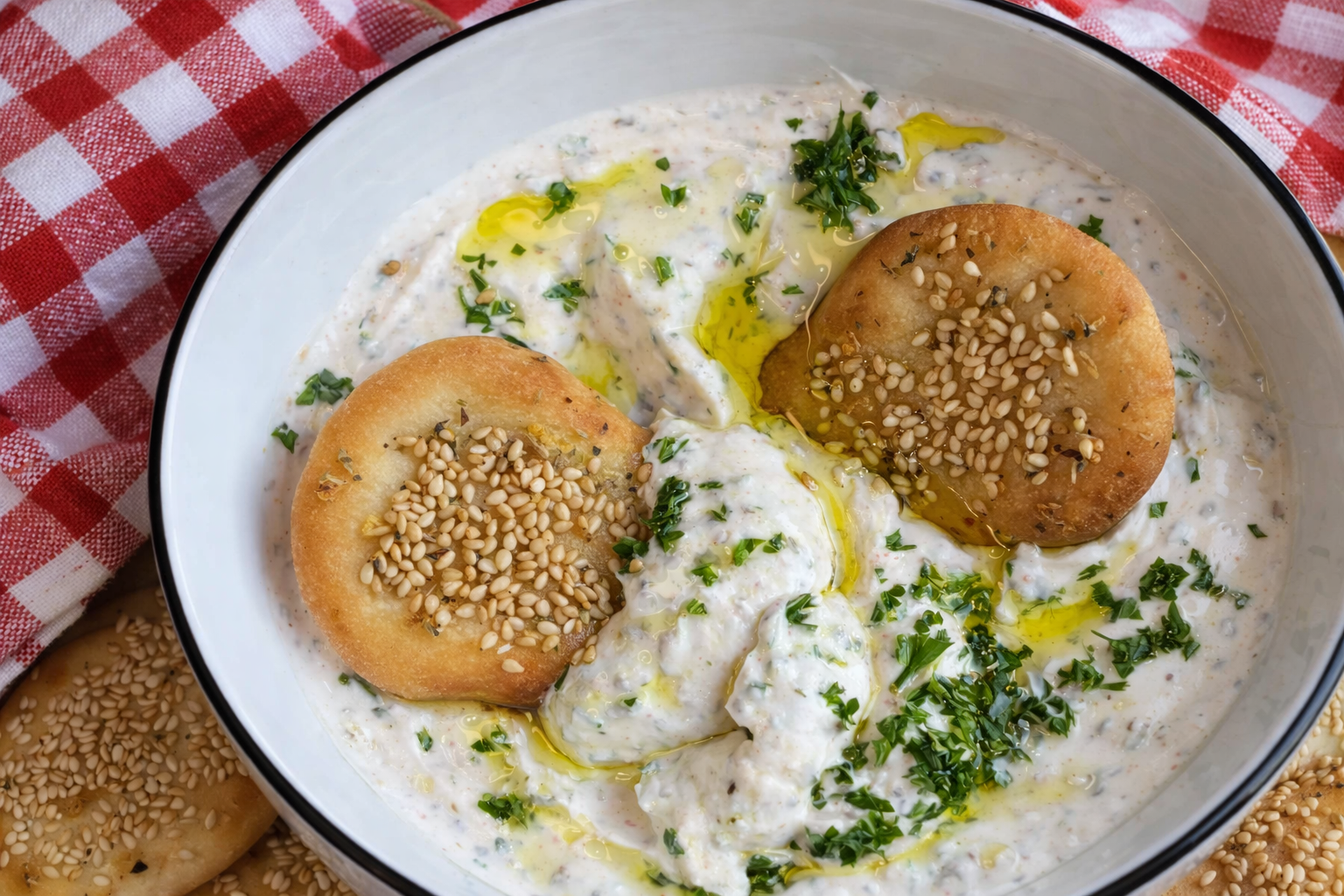 Herb Dip with Garlic & Sesame Naan Dippers®