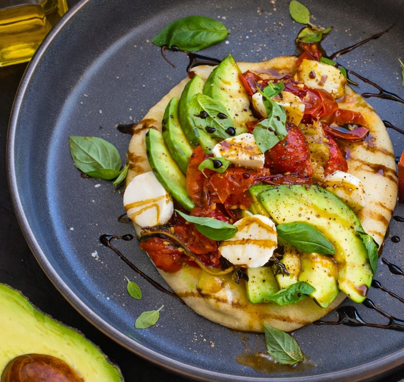Roasted Caprese Avocado Toast