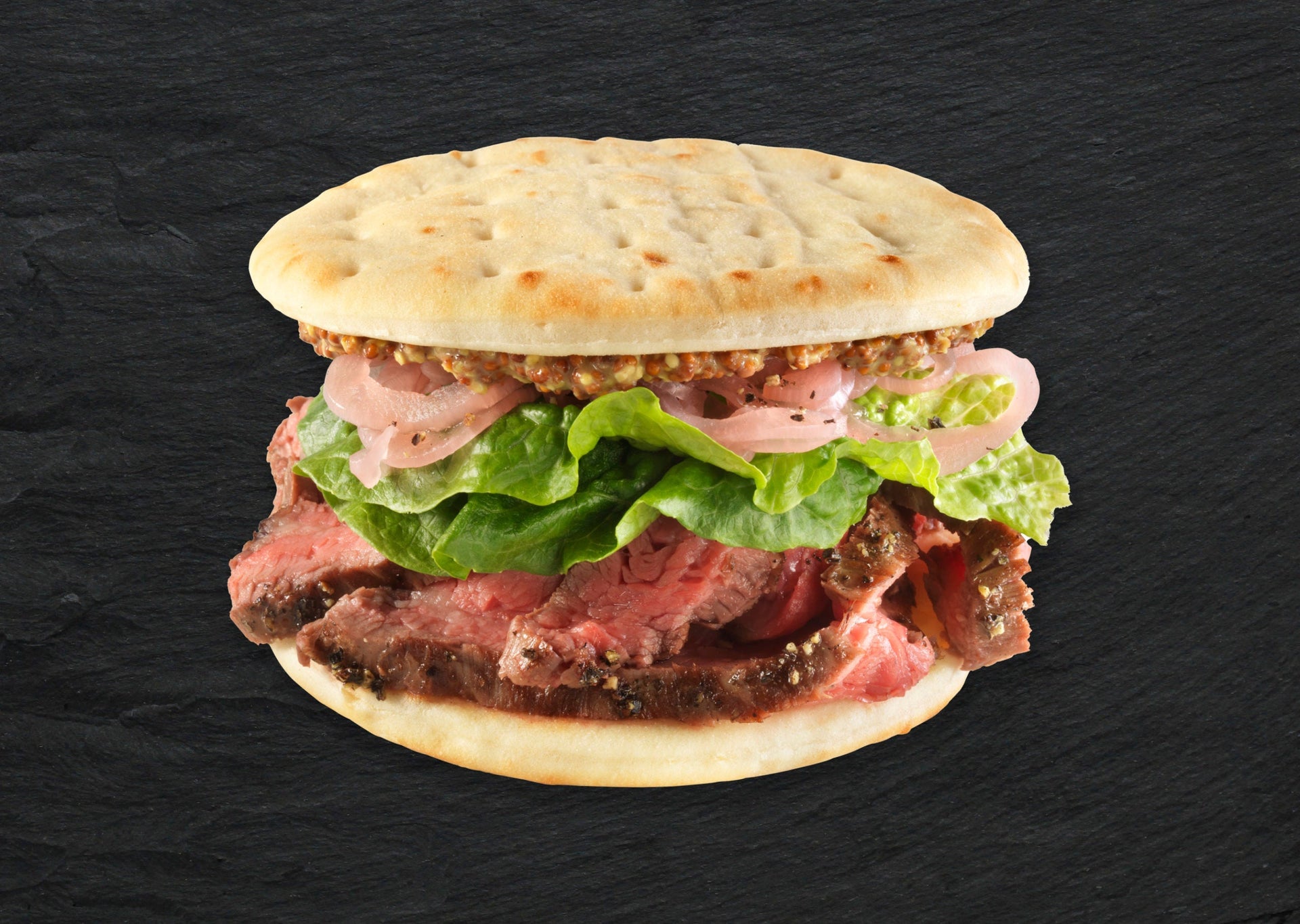 Naan Round Steak Sandwich