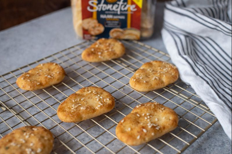 Seasoned Baked Naan Dippers® – Spicy Sesame