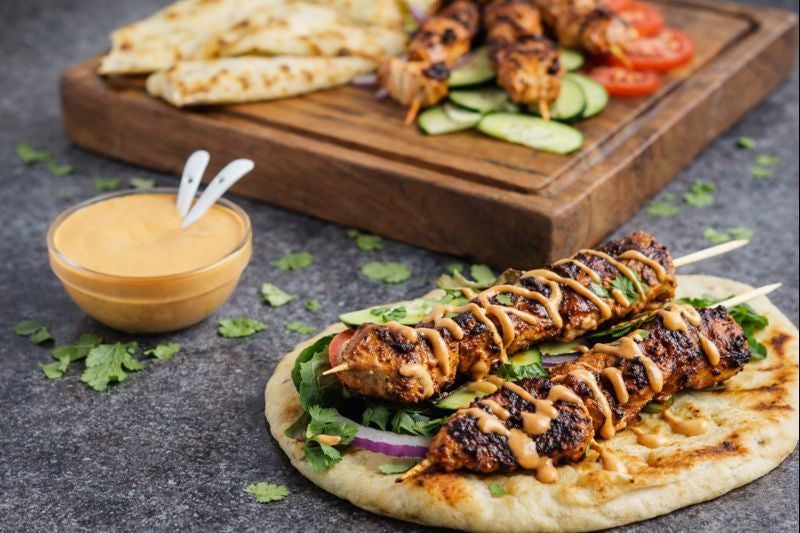 Grilled Chicken Naan Wrap