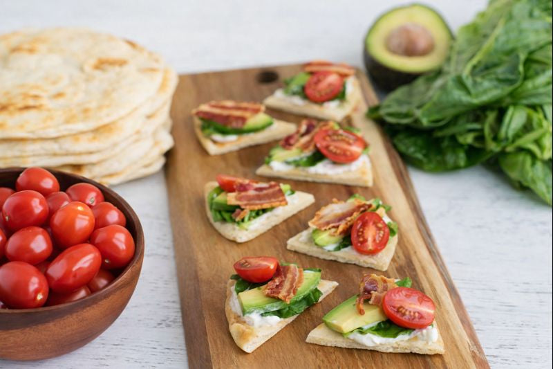 Naan BLT Bites