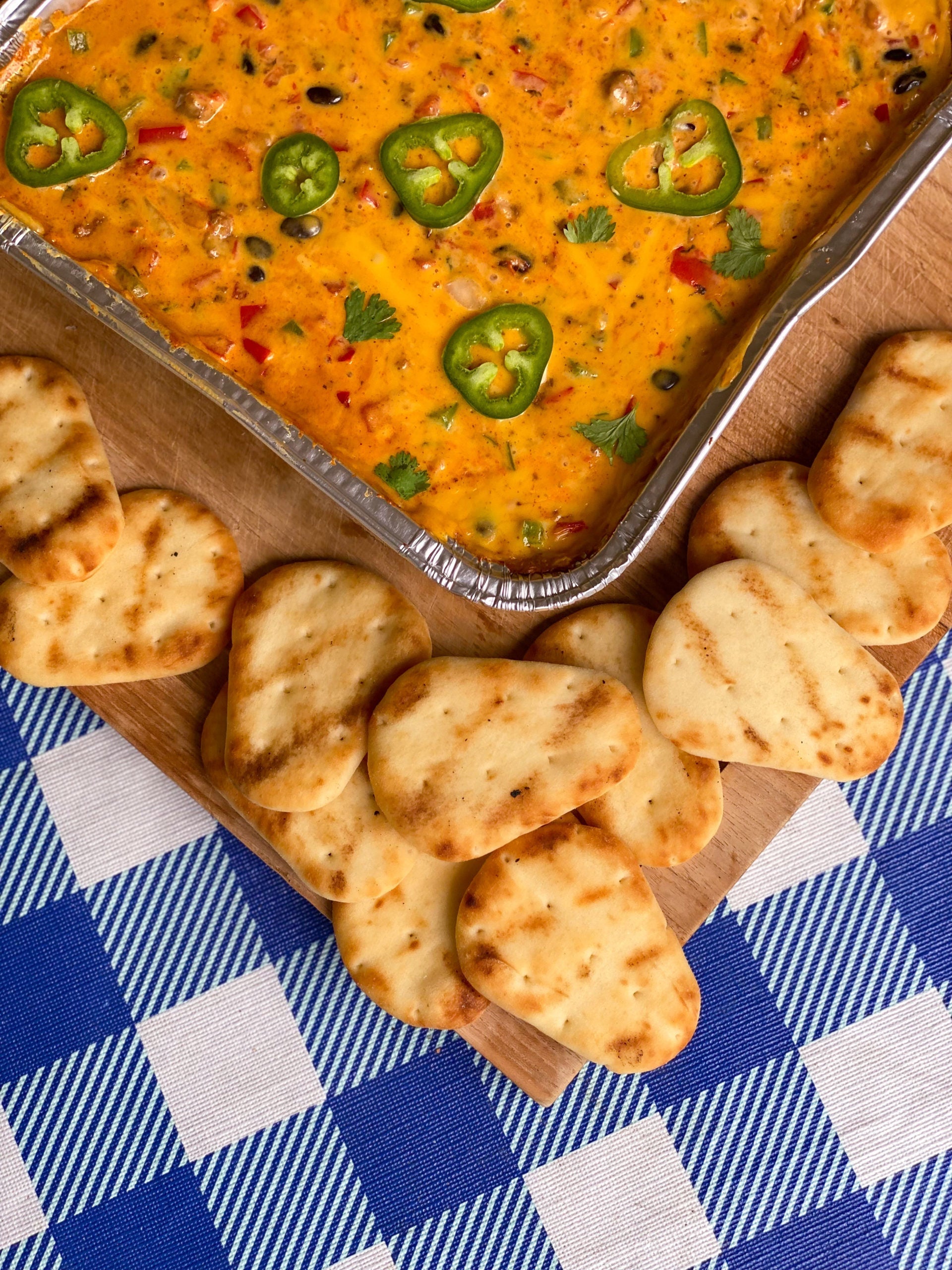 Campfire Queso with Grilled Naan Dippers®