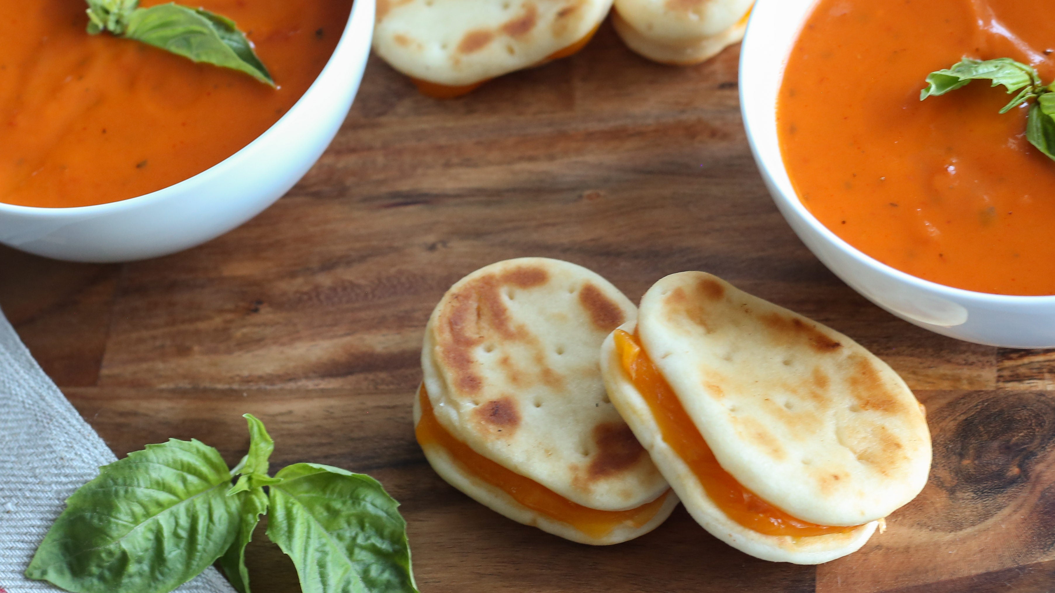 Grilled Cheese Dippers with Tomato Basil Soup