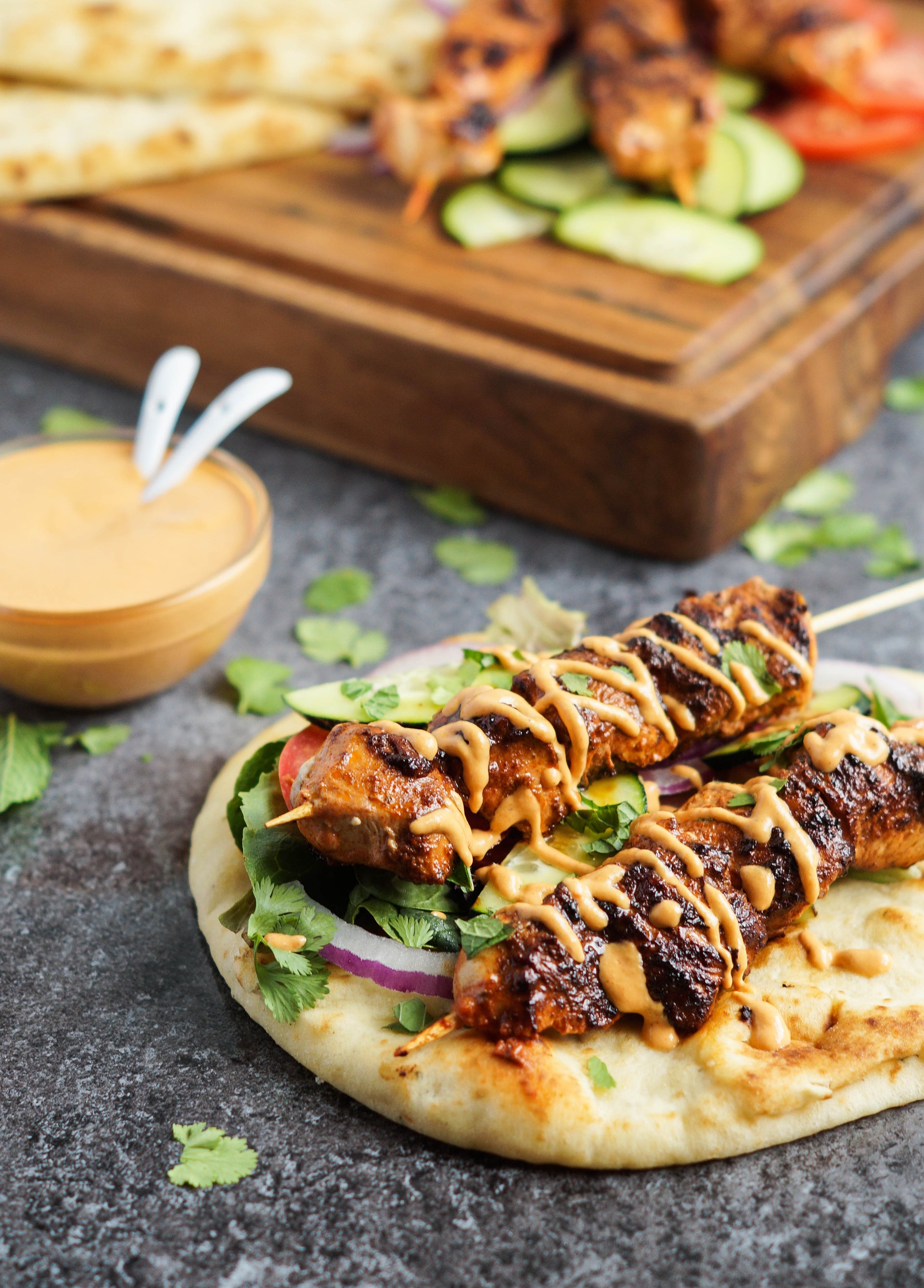 Grilled Chicken Naan Wrap