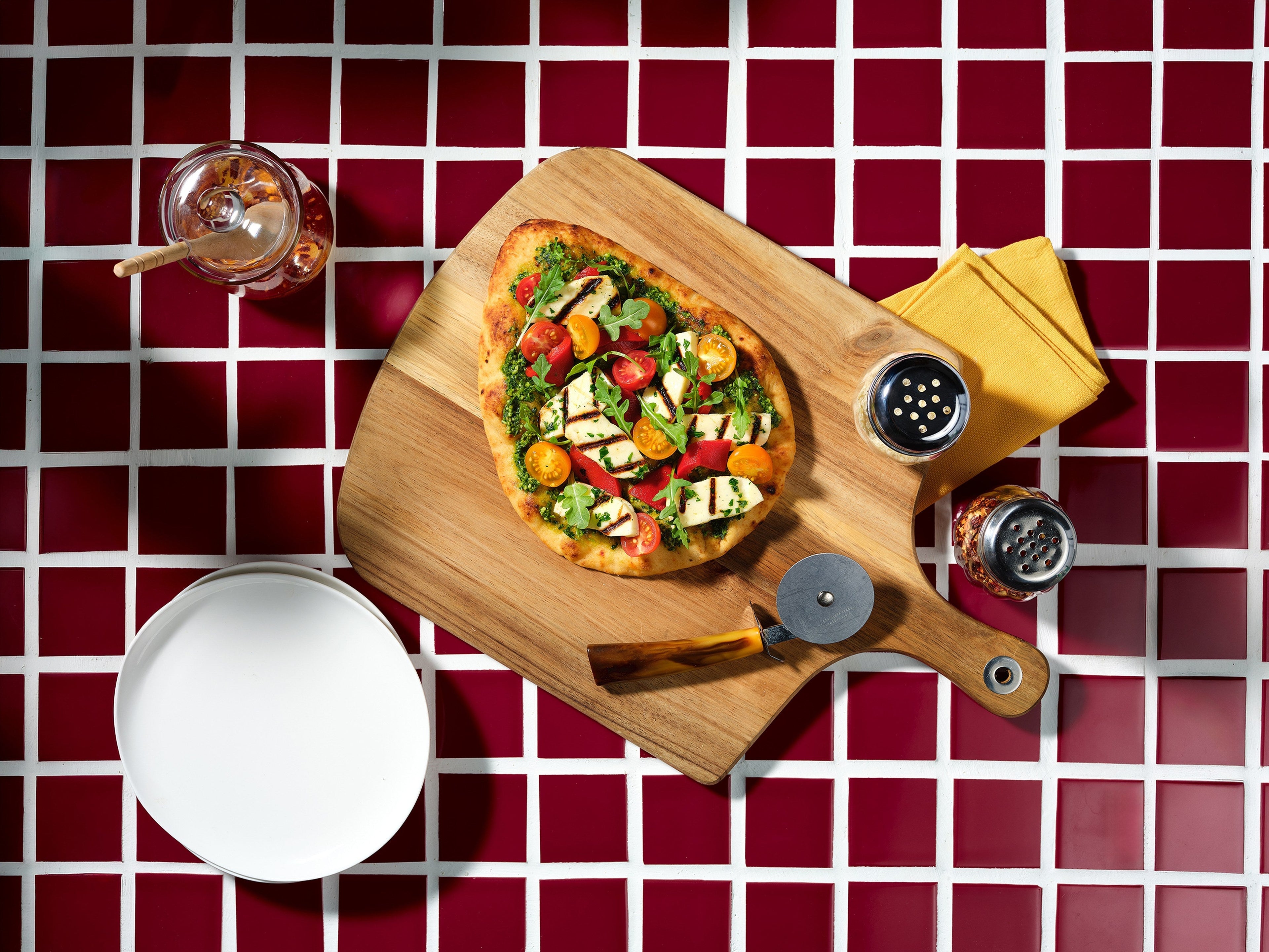Hot Honey Halloumi Pizza