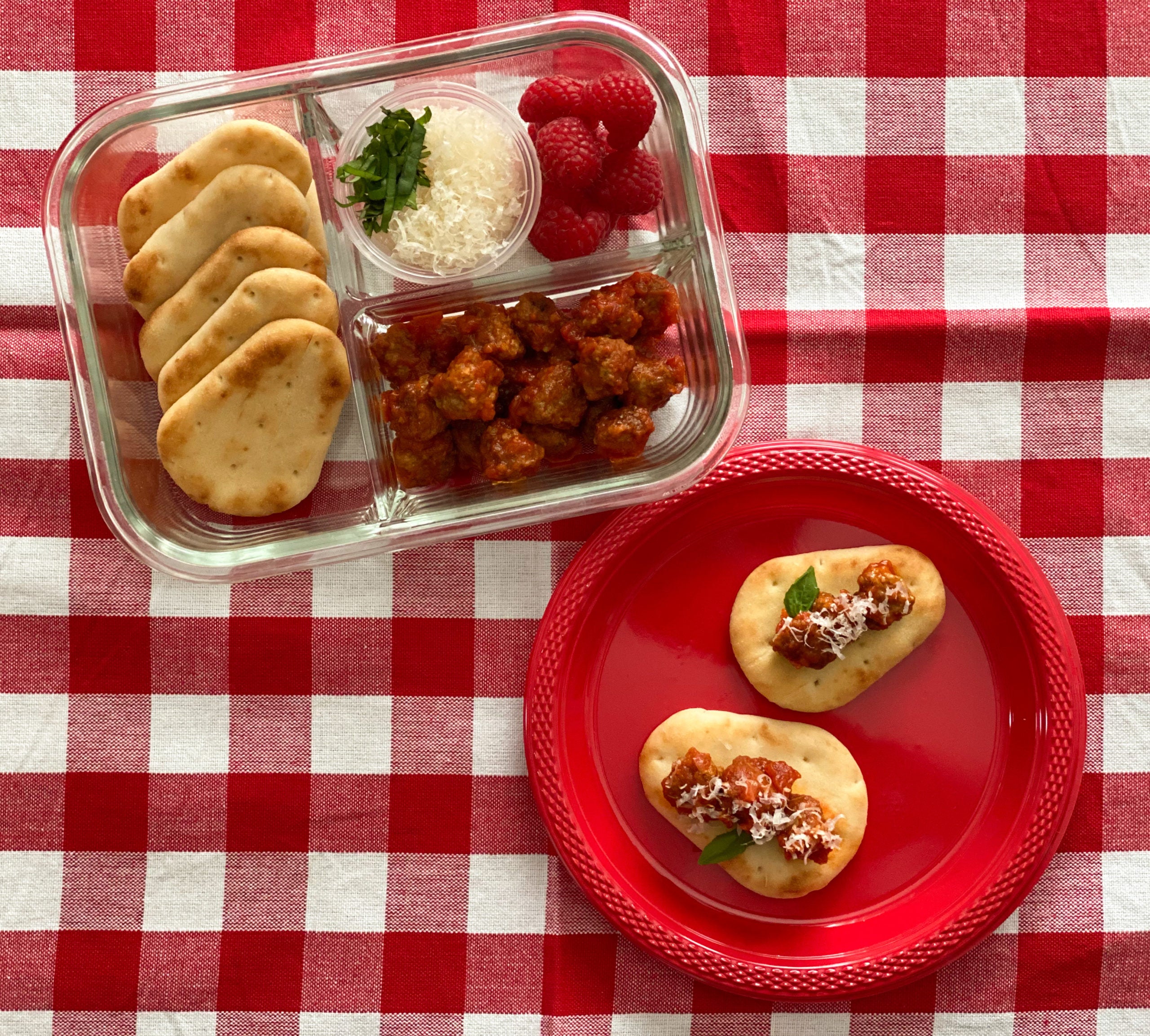 Naan Dippers® Meatball Bento Box