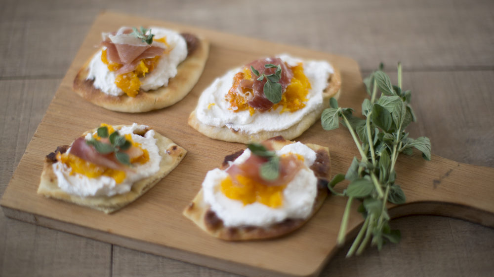 Butternut Squash Prosciutto Bruschetta