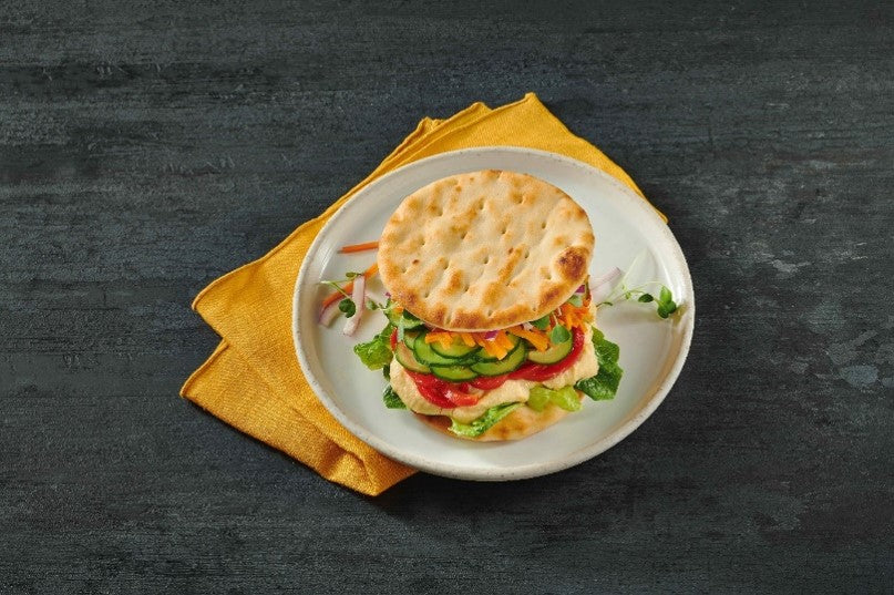 Garden Veggie Hummus Naan Rounds Sandwich