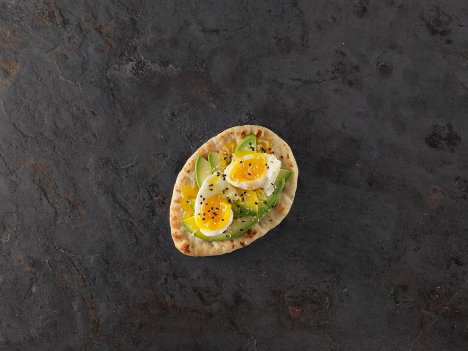 Garlic Mini Naan Avocado and Egg Toast