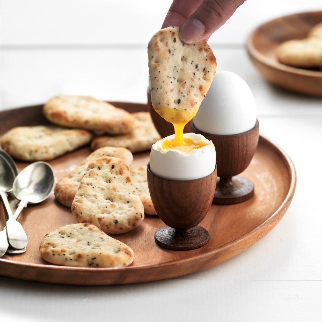 Everything Naan Dippers® with Soft Boiled Egg