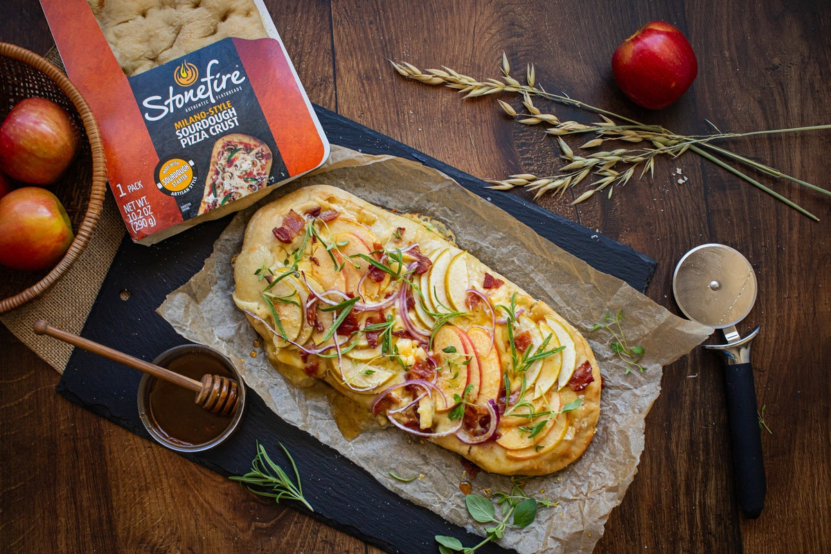 Apple Bacon & Brie Milano Sourdough Pizza with Hot Honey