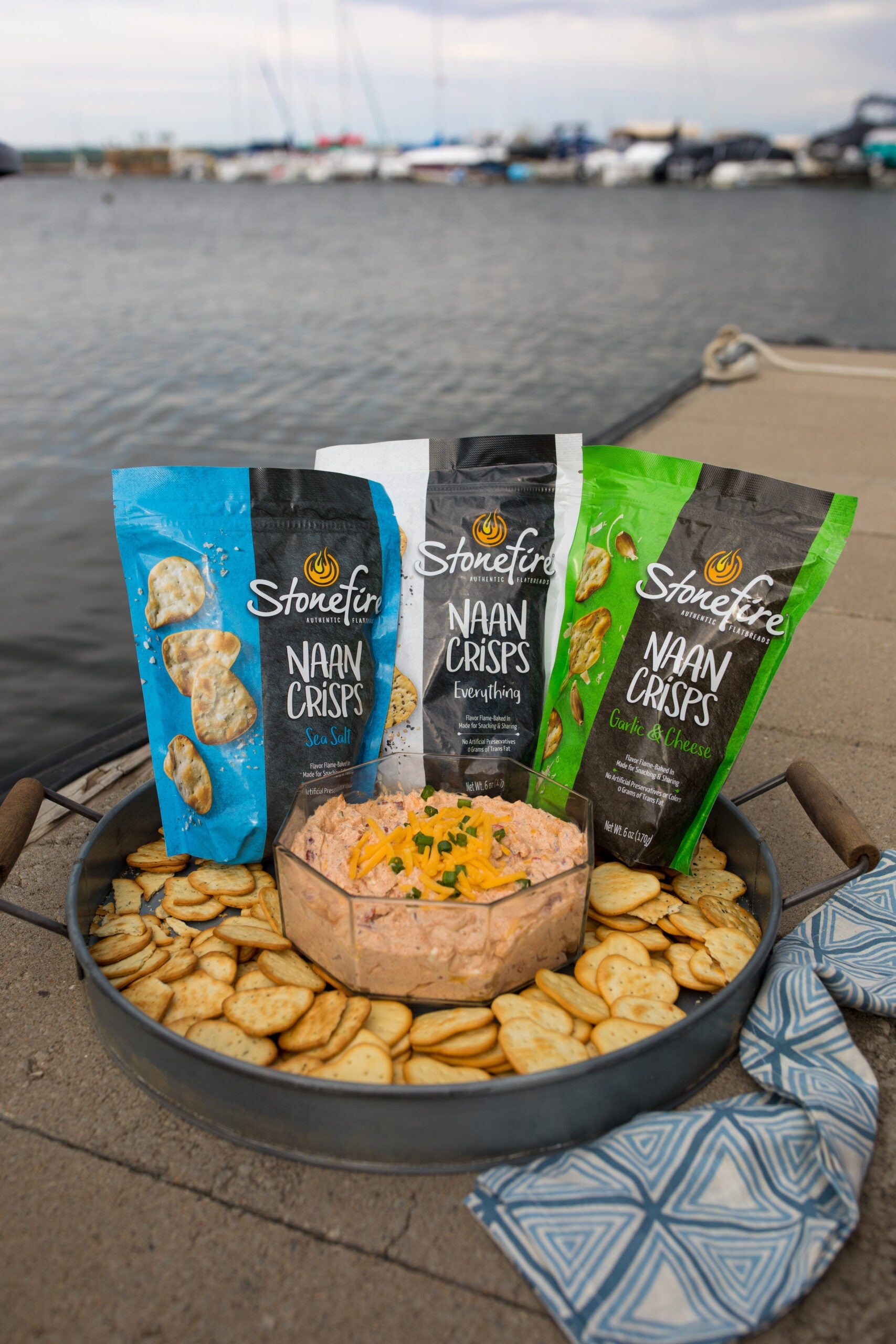 TikTok Famous Boat Dip with Stonefire Naan Crisps