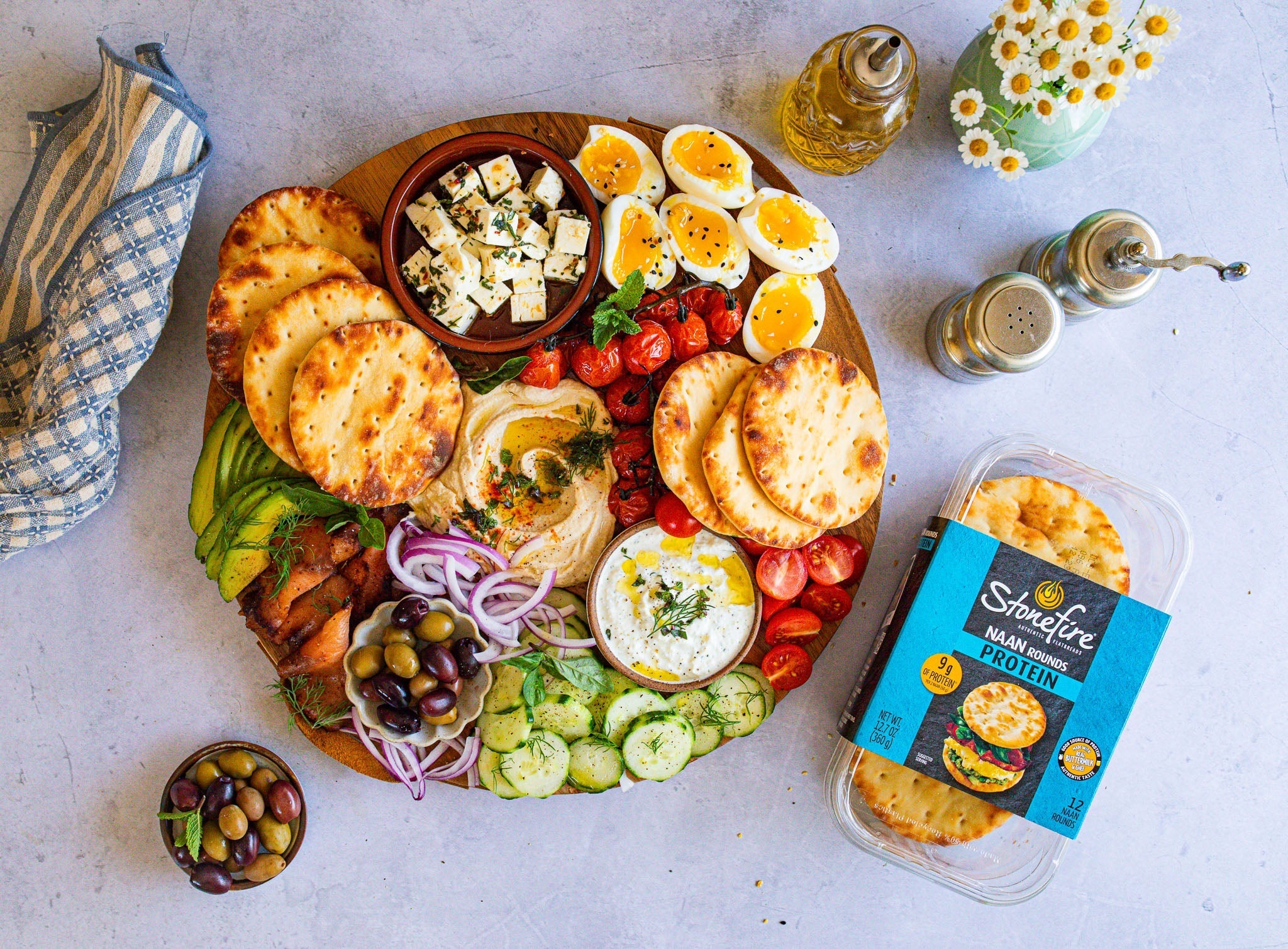 Breakfast Mezze Platter with Stonefire® Protein Rounds