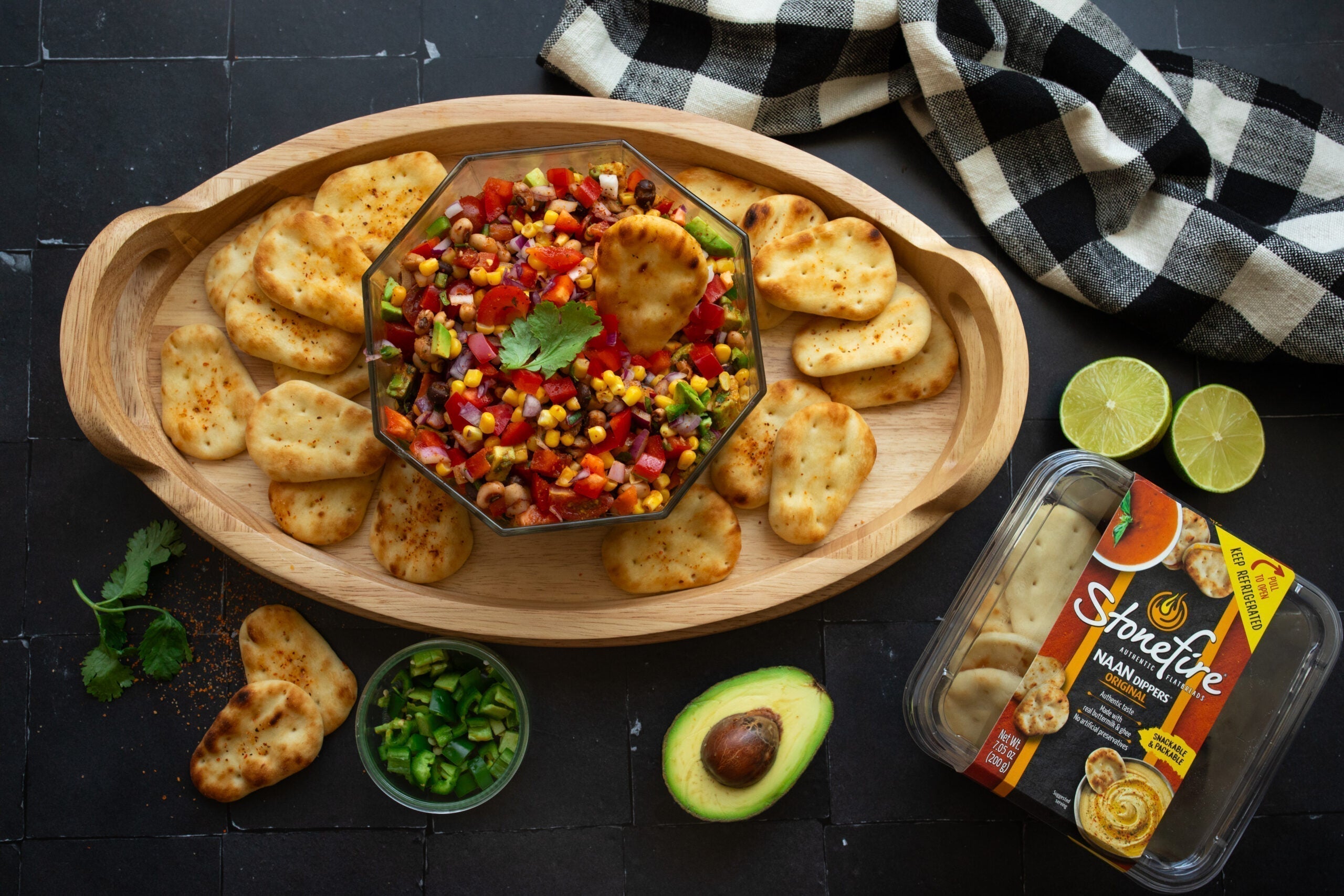 Classic Cowboy Caviar with Stonefire® Naan Dippers®