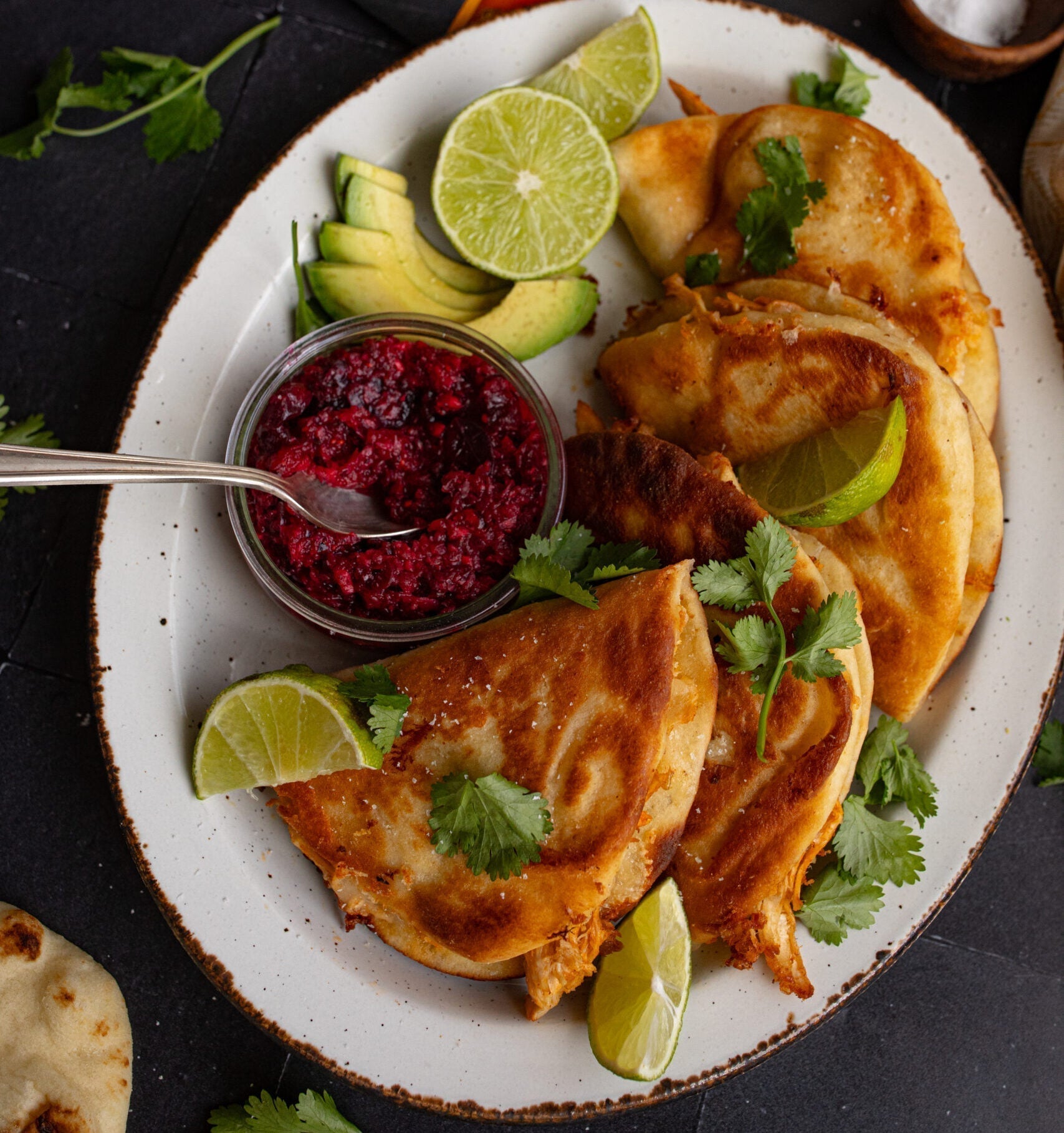 Turkey Tacos with Cranberry Salsa