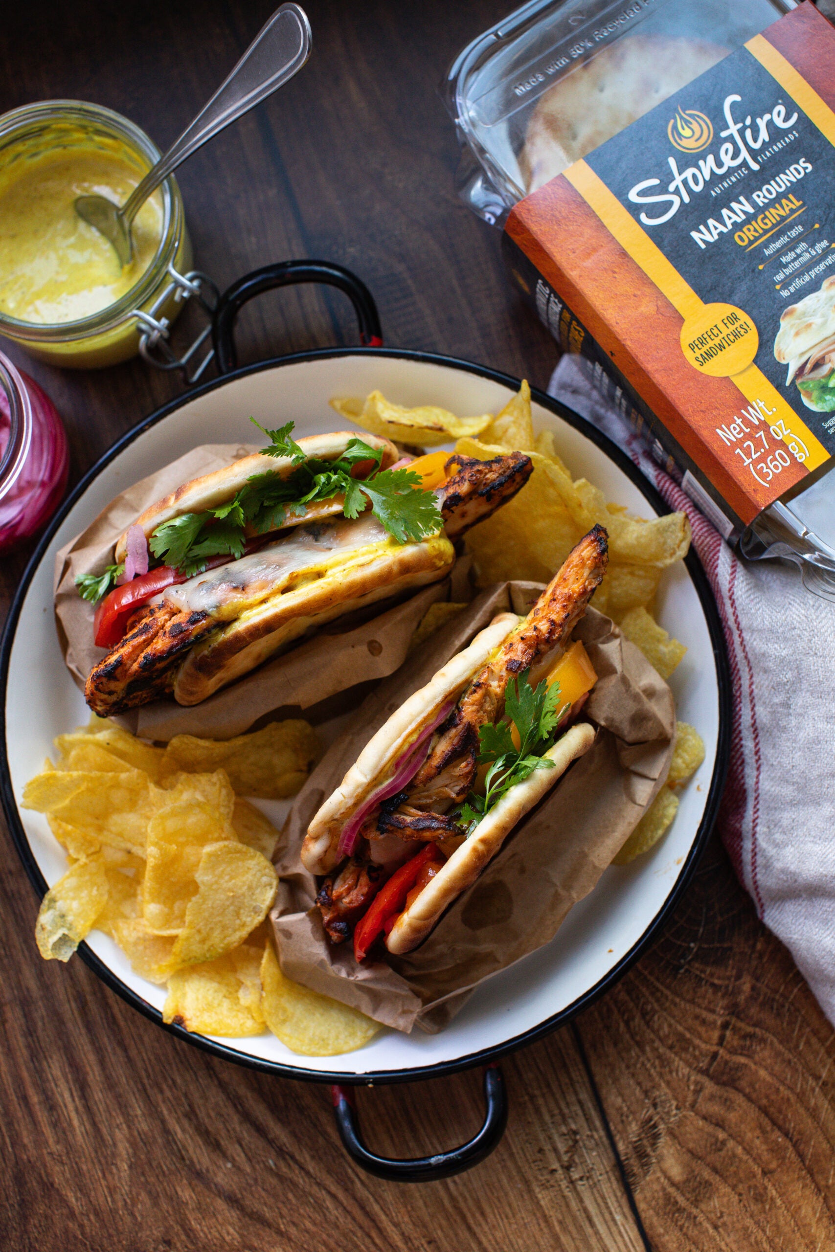 Grilled Chicken Sandwich with Mango Chutney & Curry Mayo