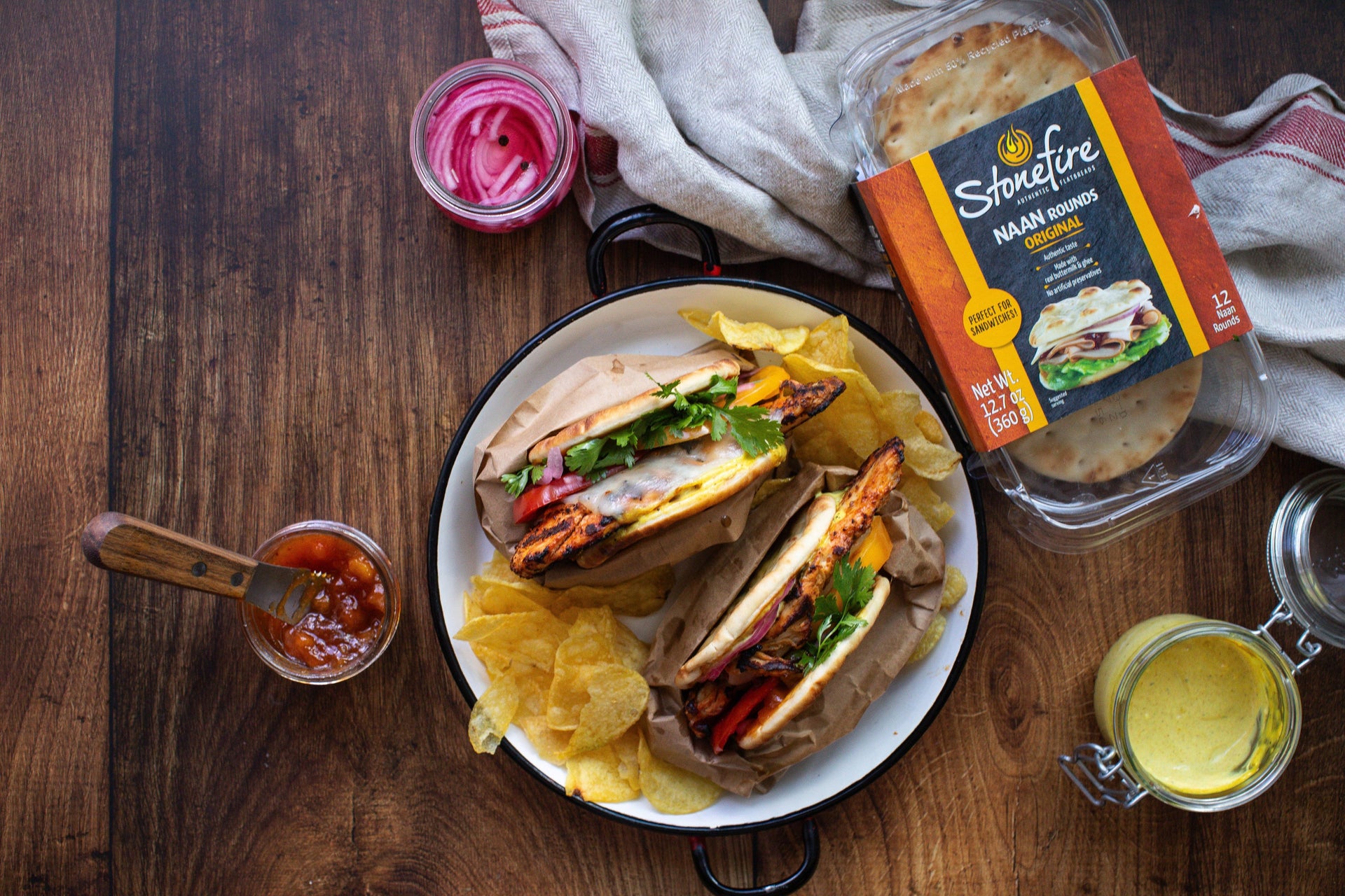 Grilled Chicken Sandwich with Mango Chutney & Curry Mayo