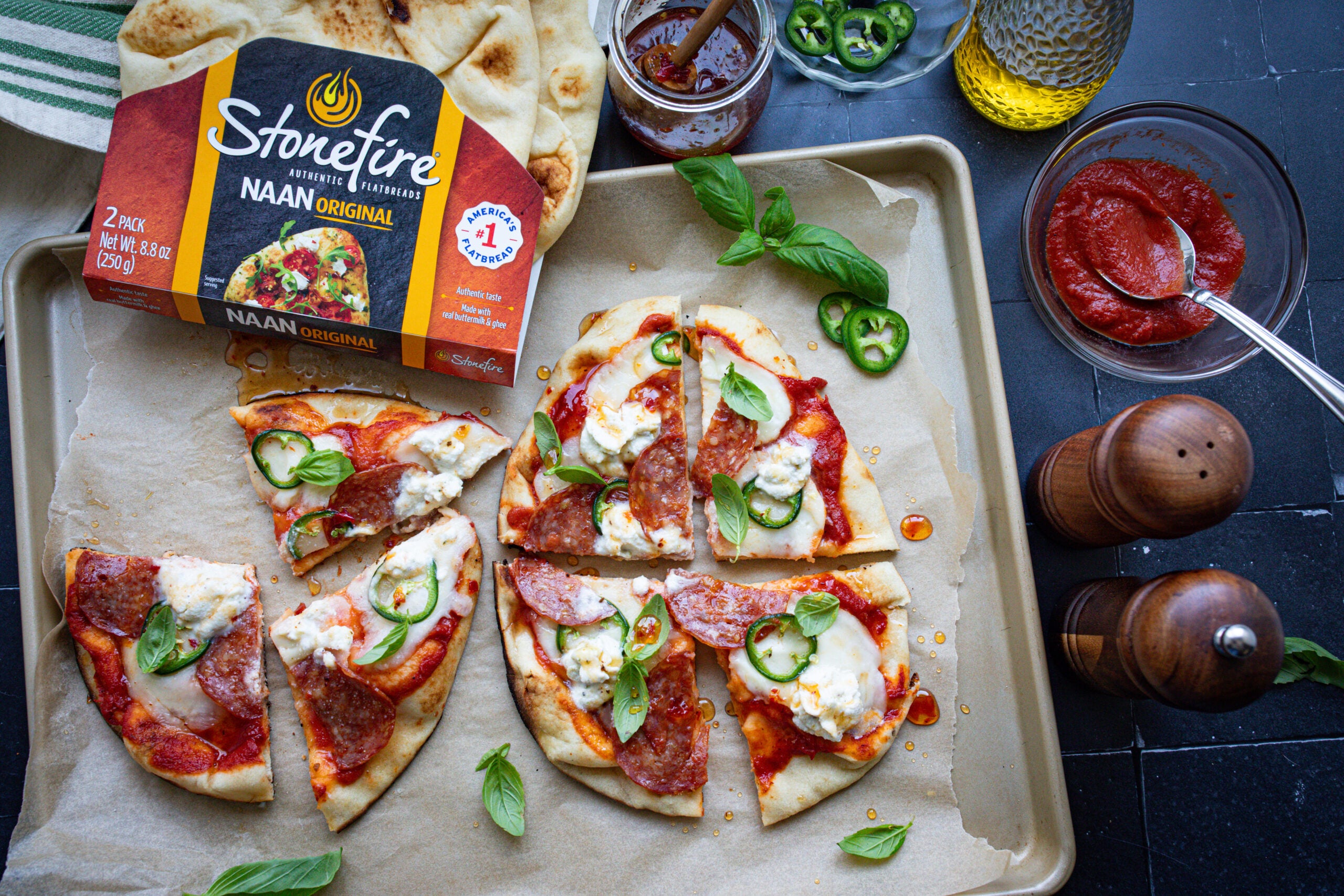 Grilled Hot Honey Ricotta Soppresseta Pizza