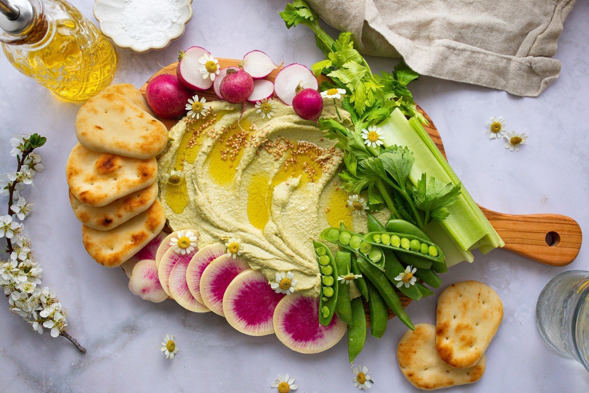 Spring Hummus Board