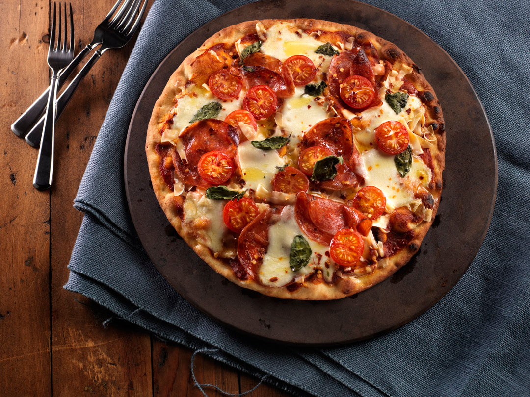 Salami and Mozzarella Pizza