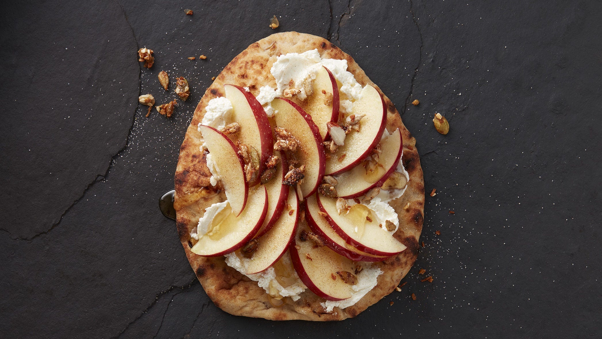 Apple and Cream Cheese Mini Naan Toast