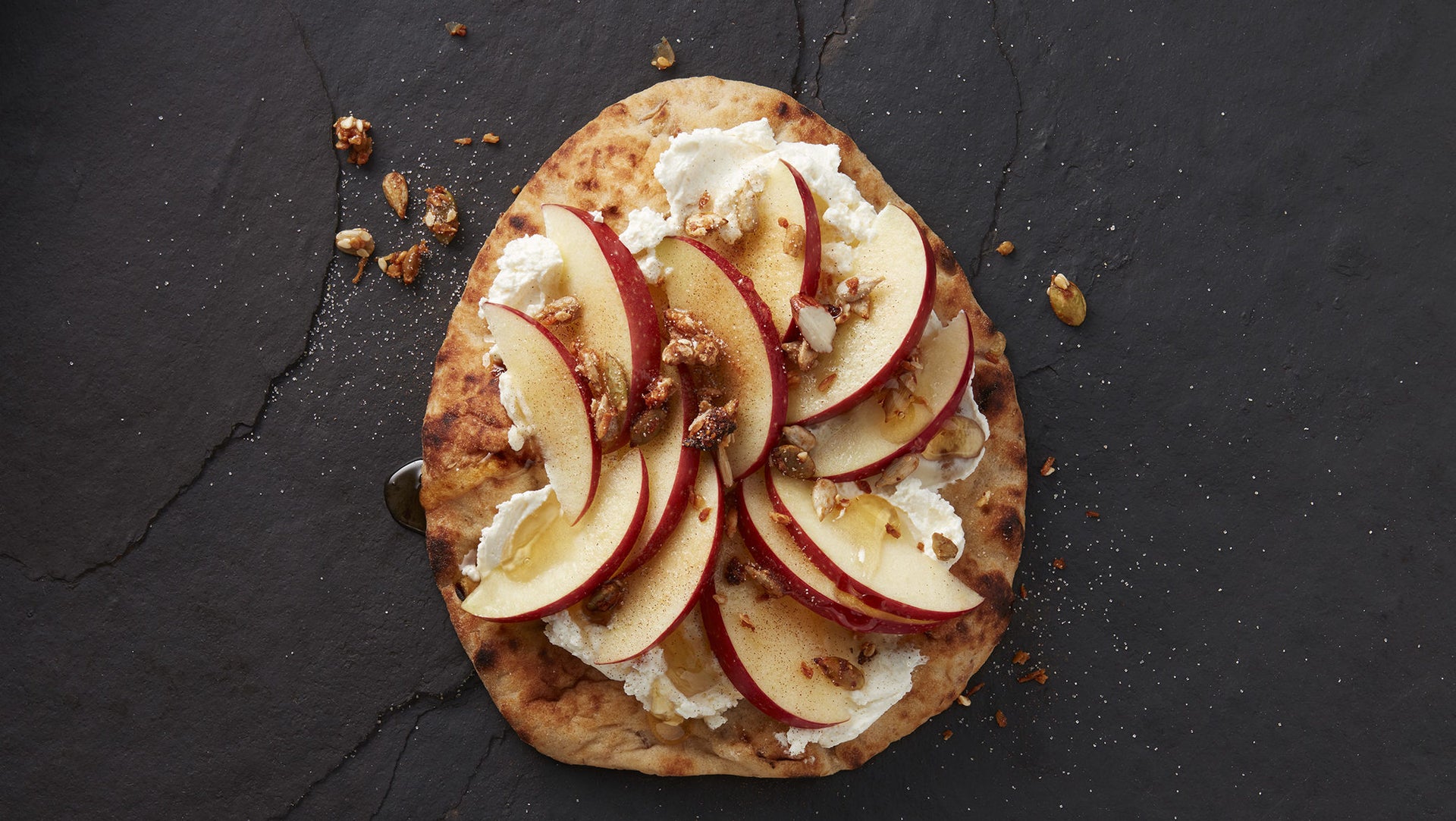 Apple and Cream Cheese Mini Naan Toast
