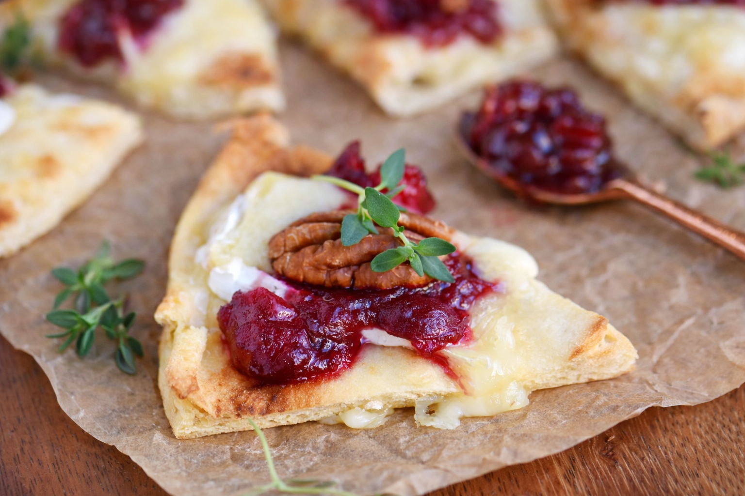 Cranberry Pecan Brie Bites