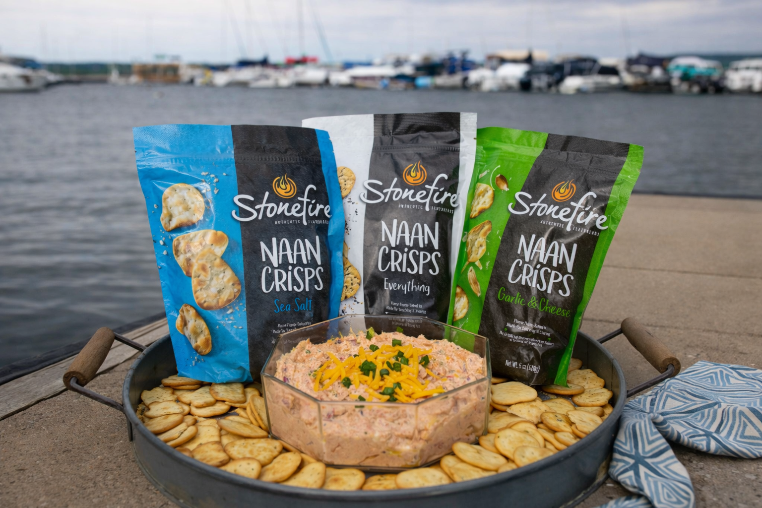 TikTok Famous Boat Dip with Stonefire Naan Crisps