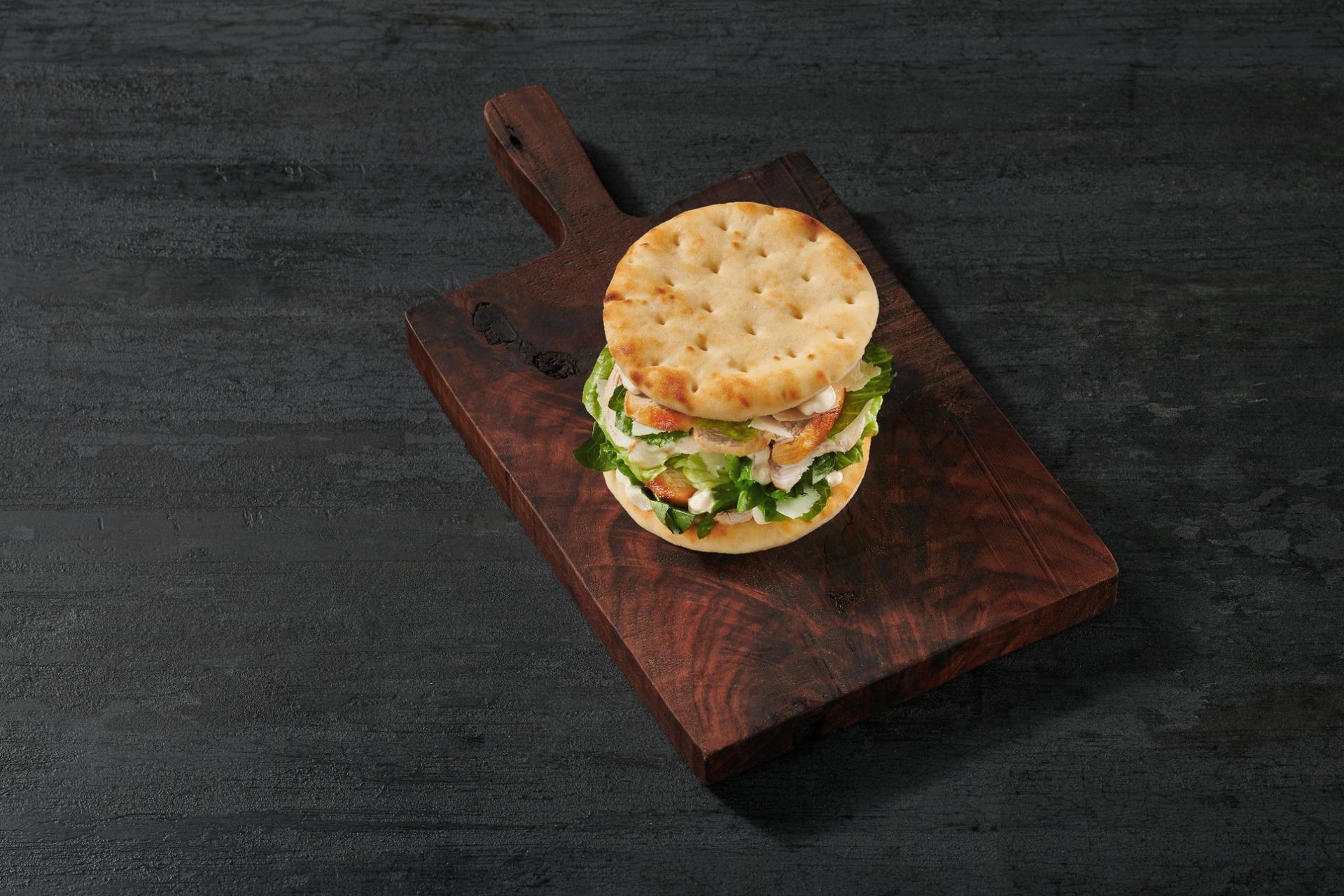 Grilled Chicken Ceasar Naan Stack