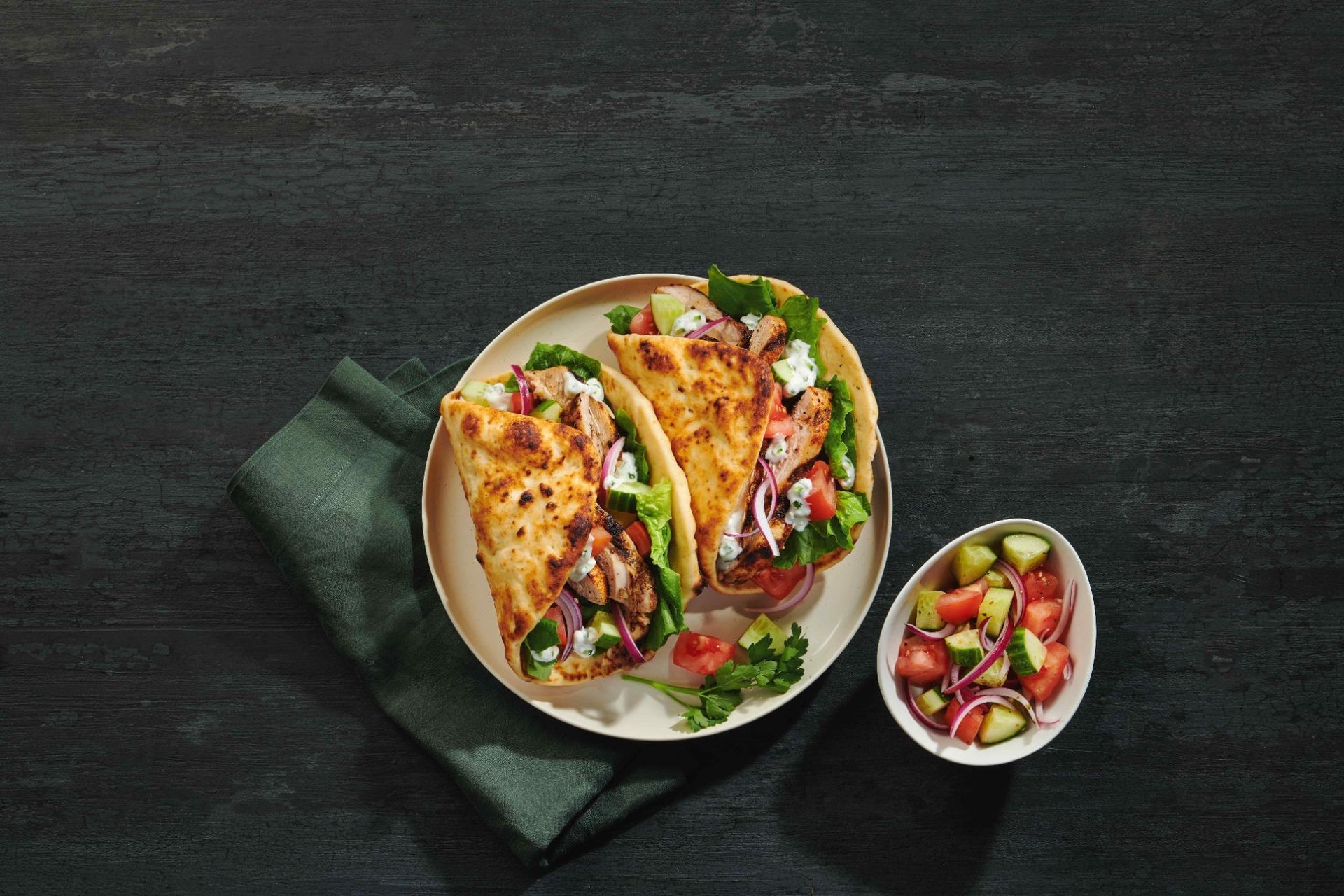 GREEK CHICKEN GYRO NAAN WRAPS