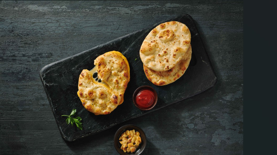 Garlic Mini Naan Grilled Cheese