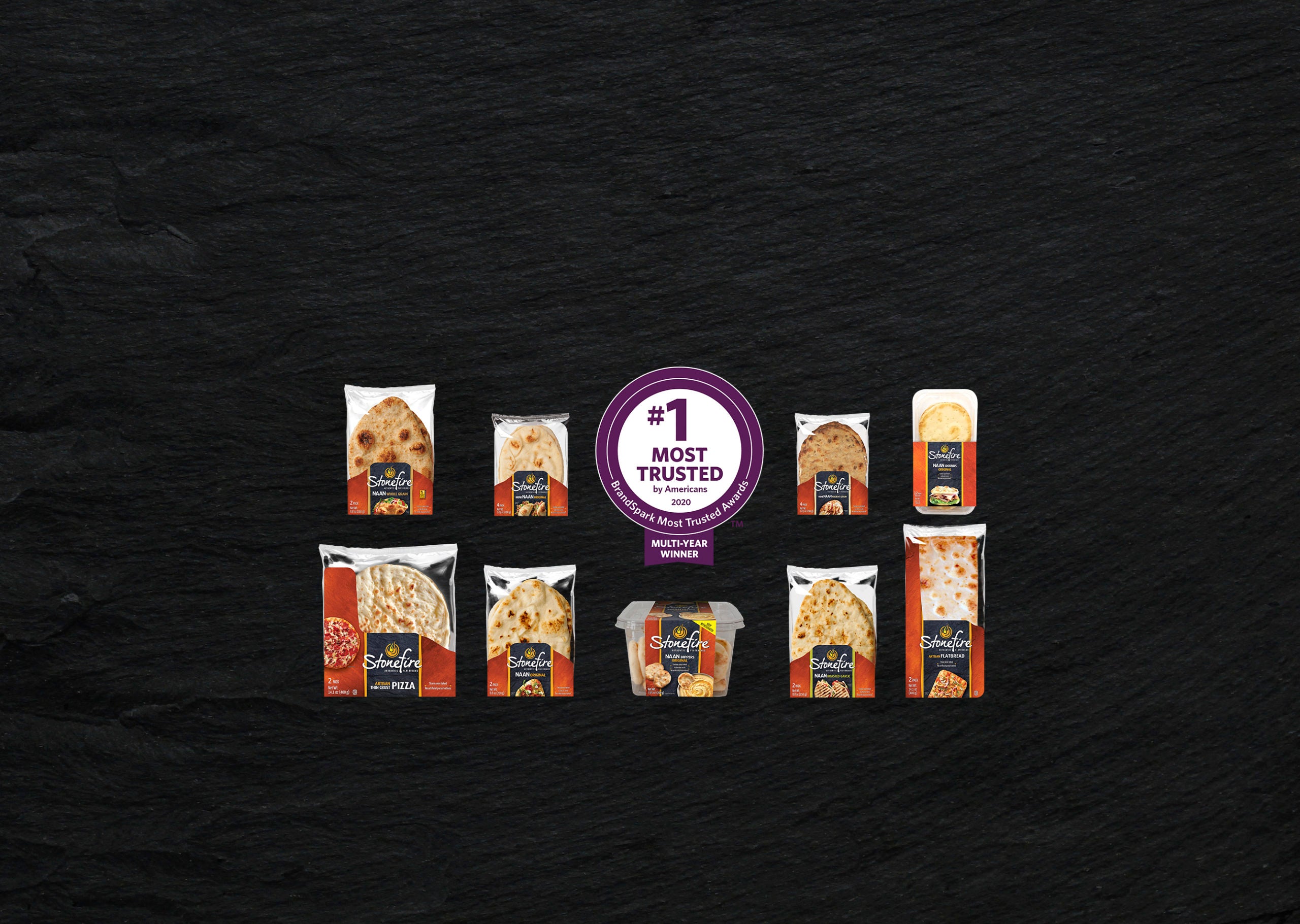 Stonefire®  Again Named The #1 Most Trusted Artisan Flatbread Brand In America!