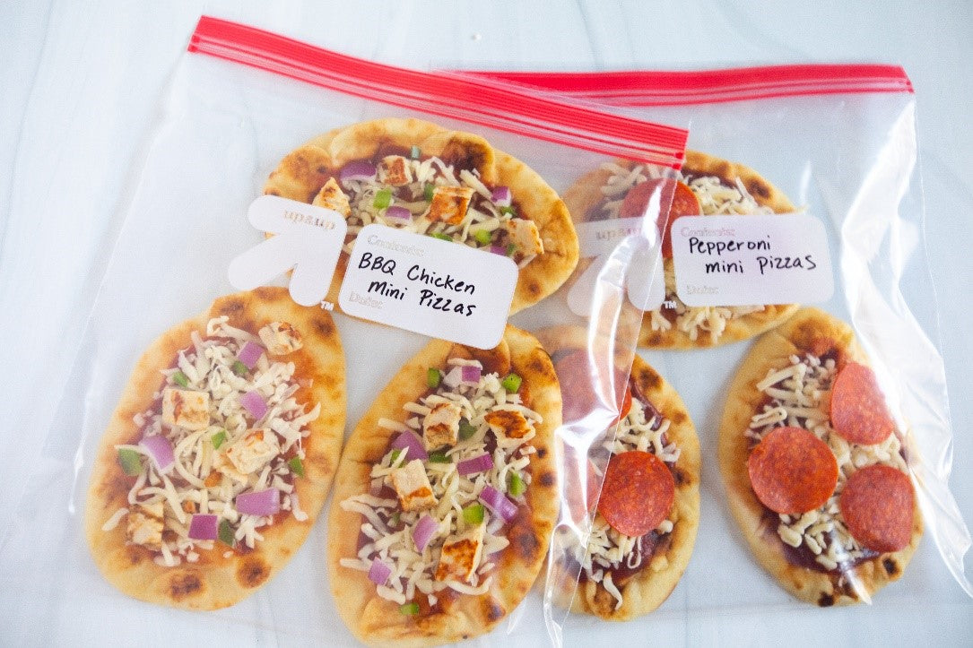 Make Ahead and Freeze Mini Naan Pizzas