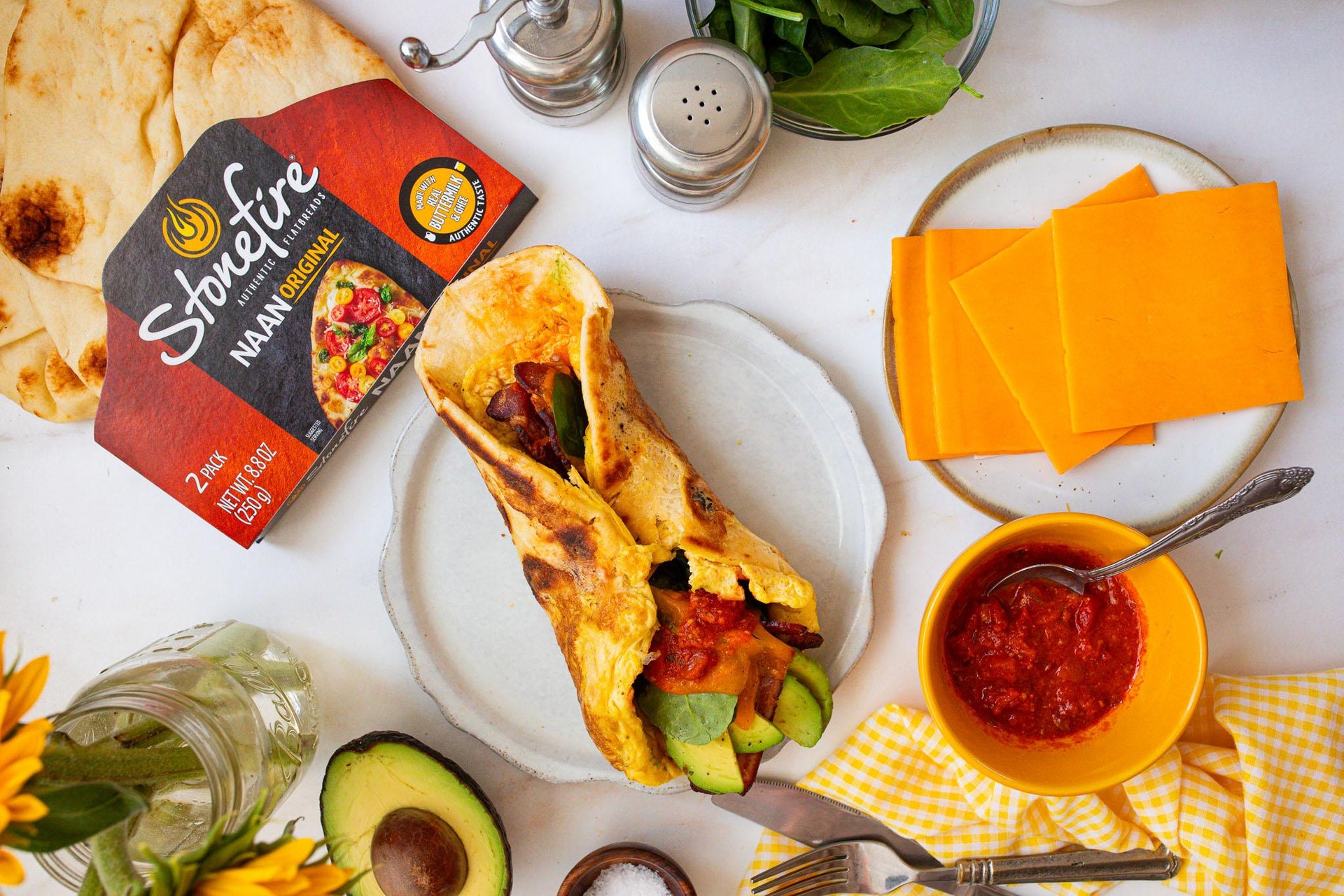Naan Breakfast Wrap