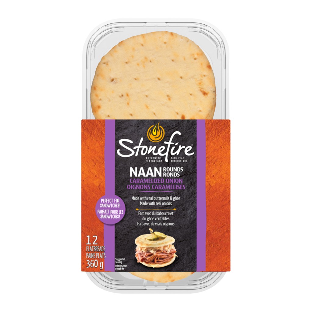 Caramelized Onion Naan Rounds