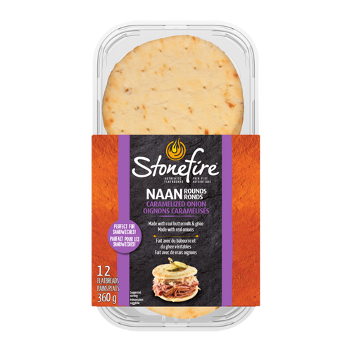 Caramelized Onion Naan Rounds