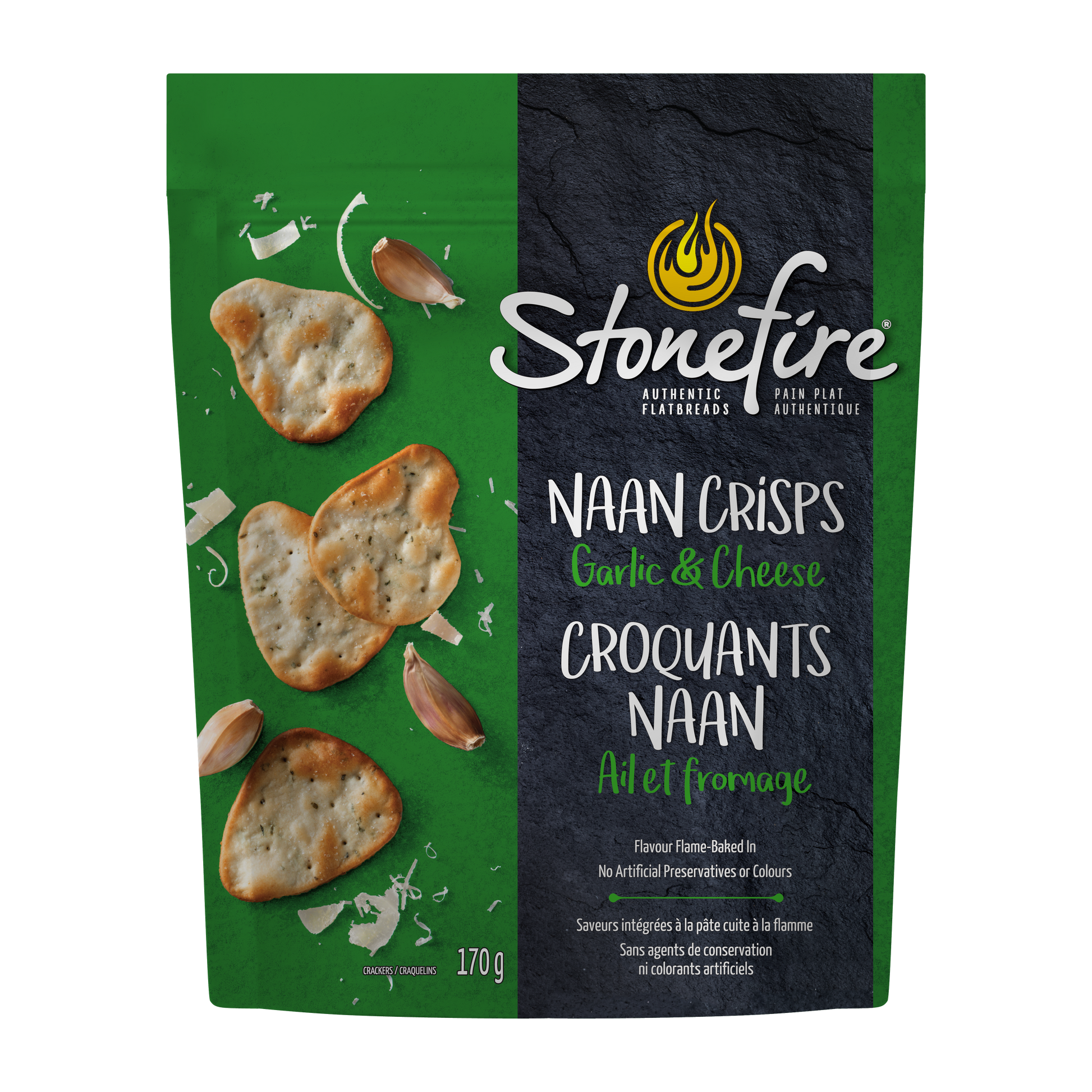 Garlic & Cheese Naan Crisps