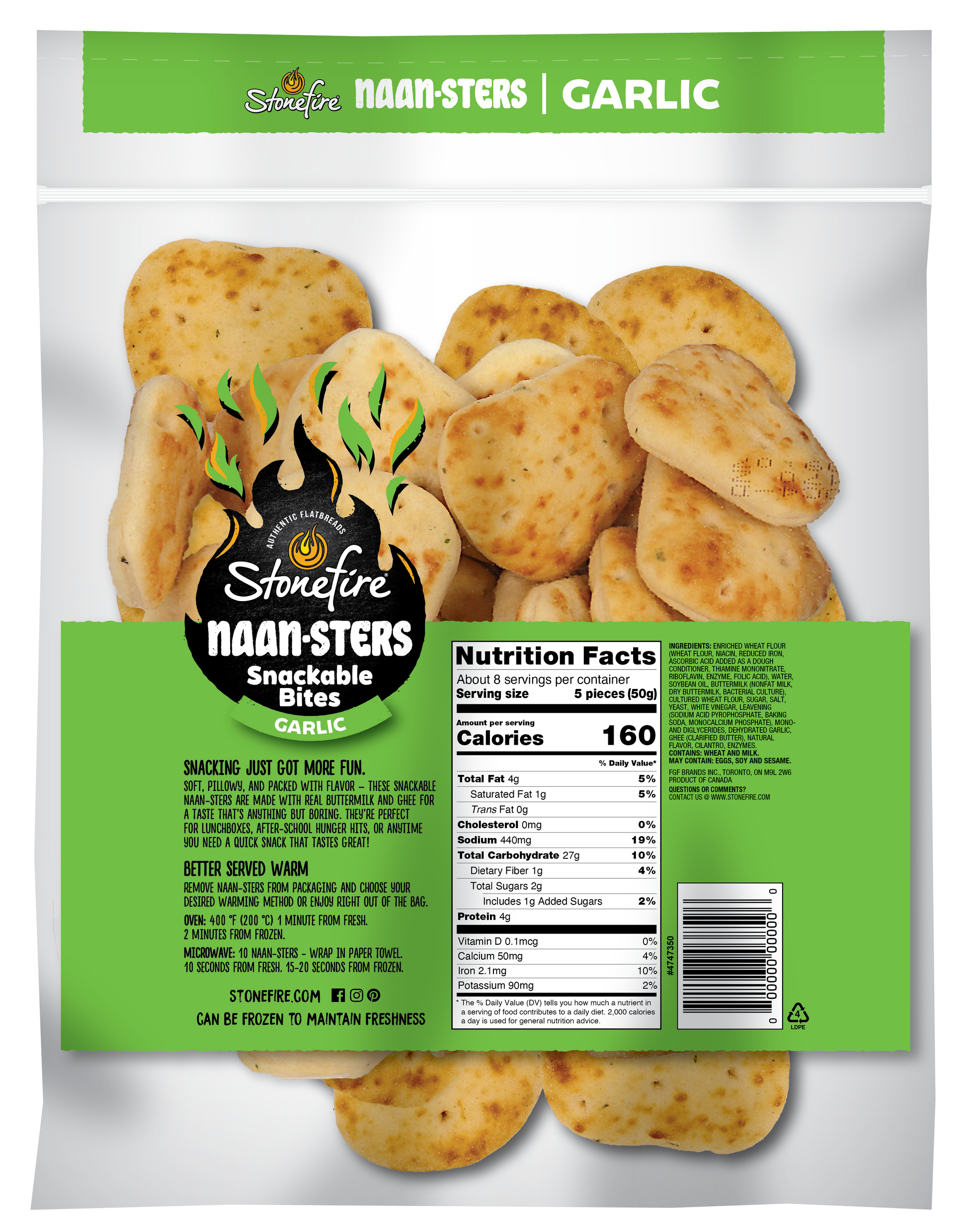 Stonefire® Garlic Naan-sters 40ct