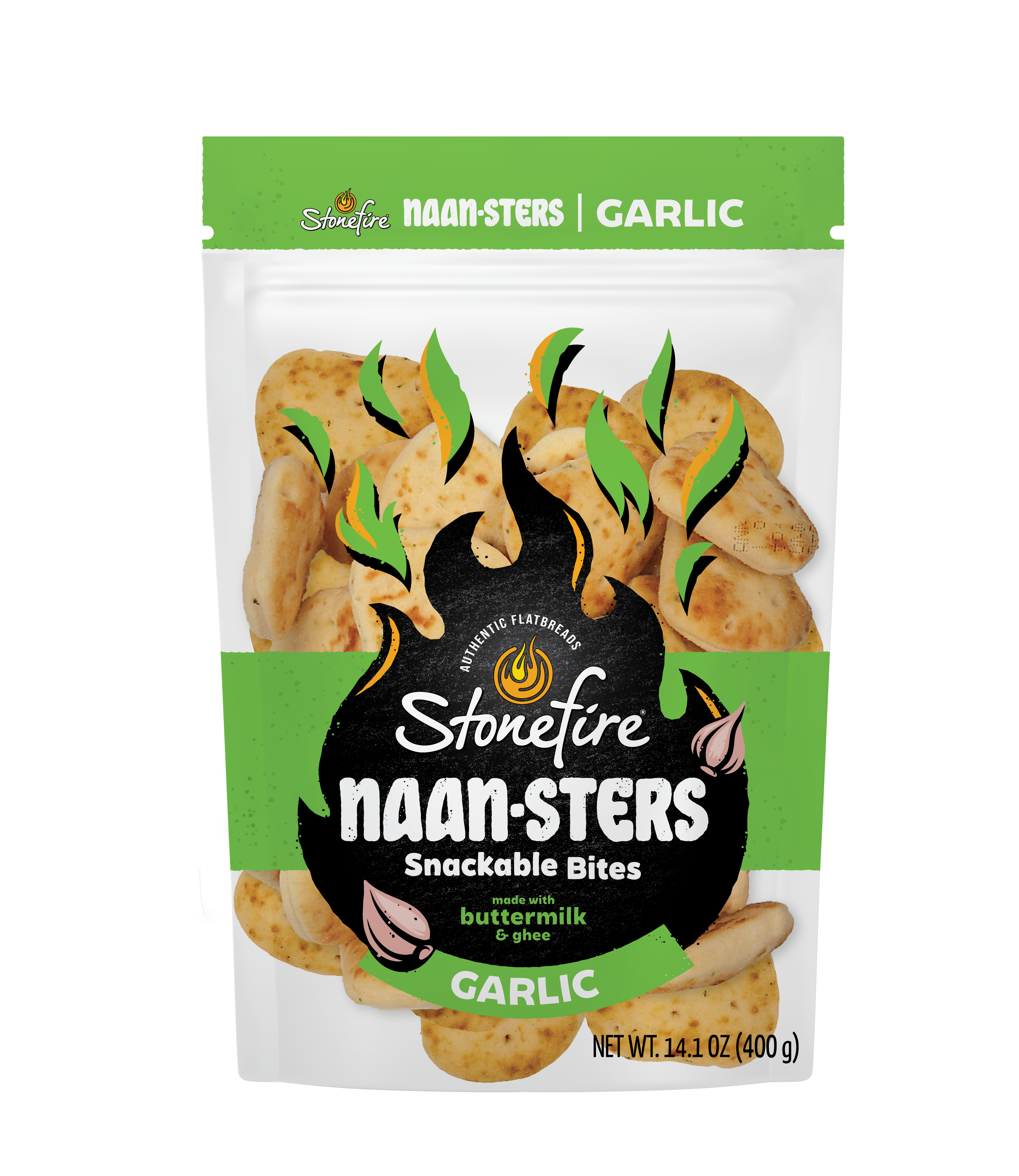 Stonefire® Garlic Naan-sters 40ct – Stonefire Authentic Flatbreads
