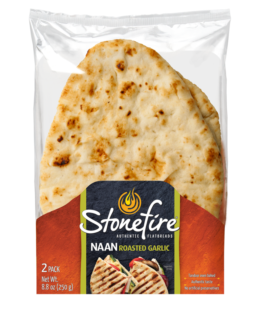 Roasted Garlic Naan Stonefire Authentic Flatbreads