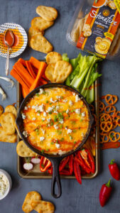 Buffalo Chicken Two-Ways using Stonefire Original Naan and Dippers